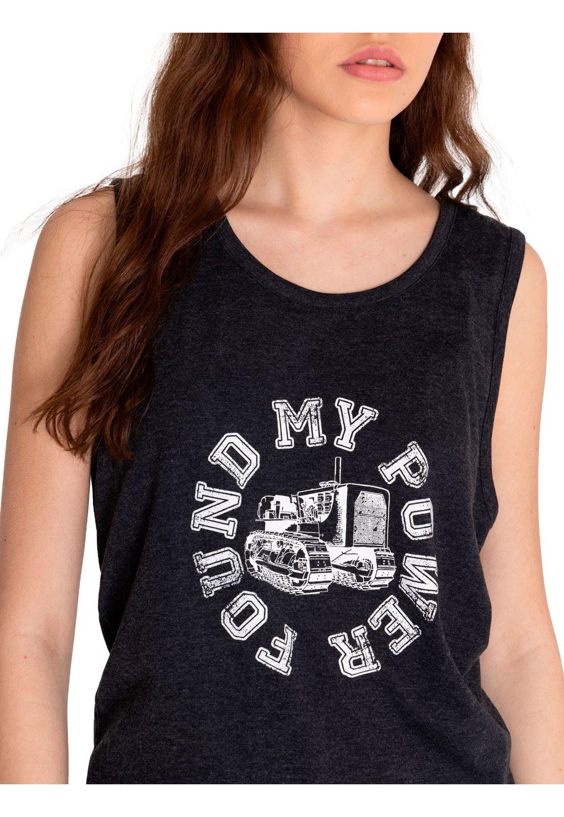 Polera Sin Manga Mujer Graphic Tank 1 Negro-4