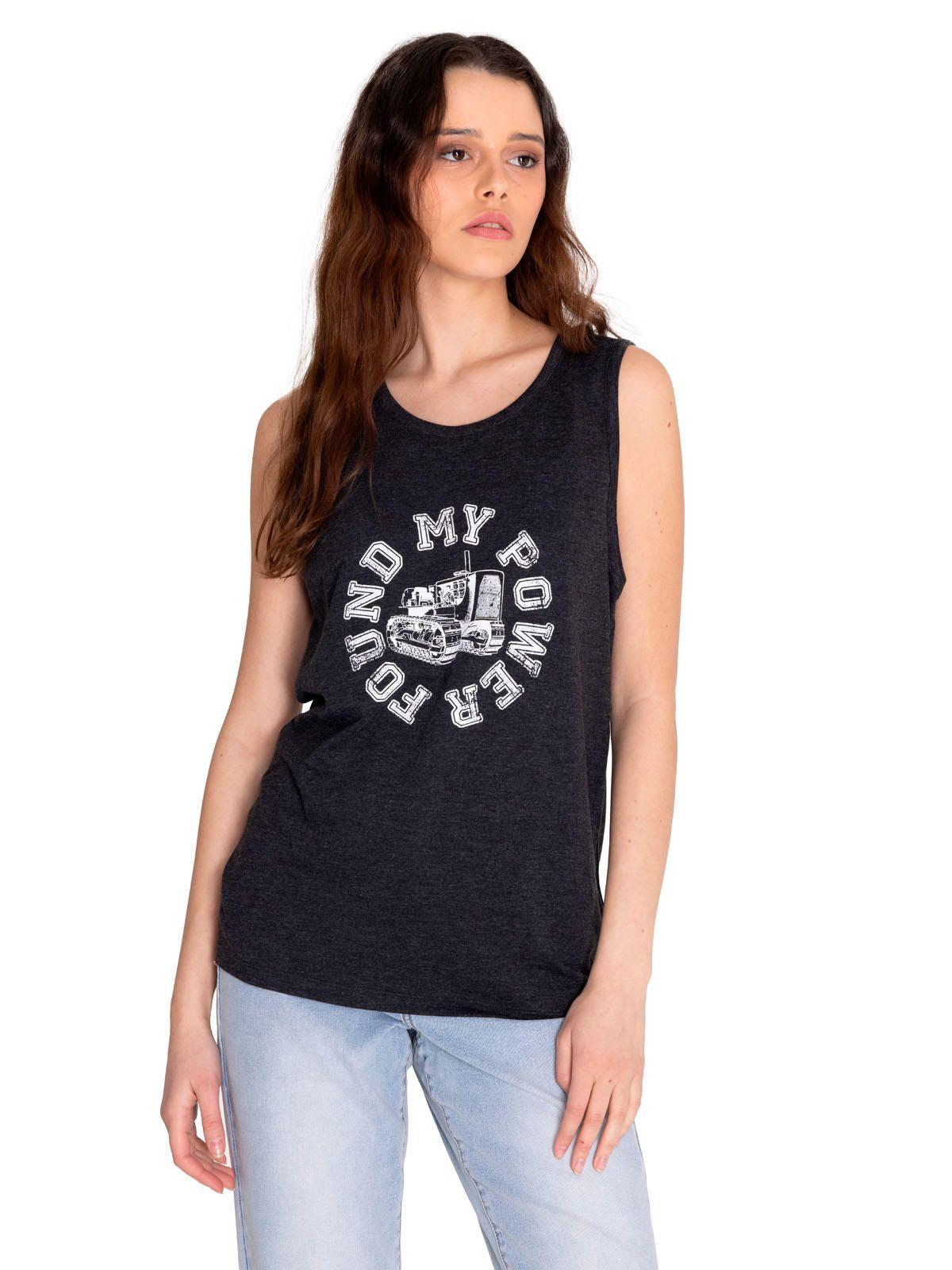 Polera Sin Manga Mujer Graphic Tank 1 Negro-0