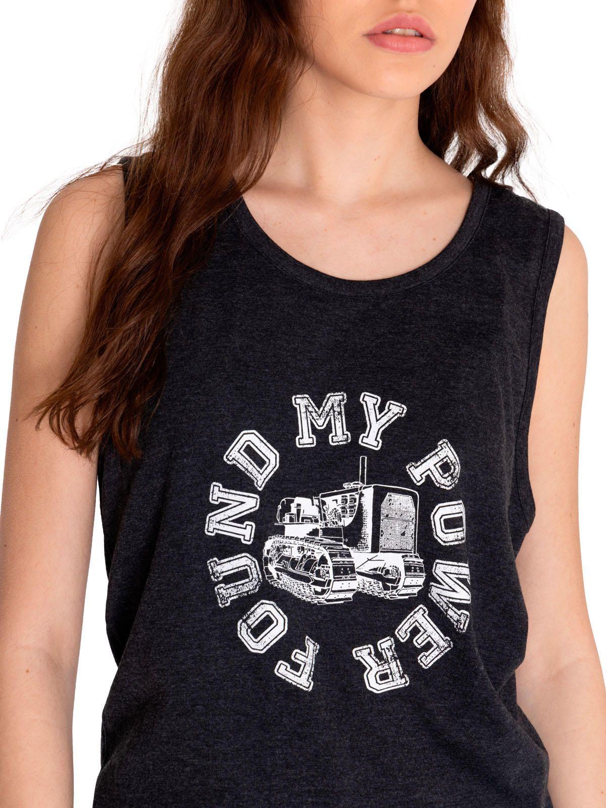 Polera Sin Manga Mujer Graphic Tank 1 Negro-4