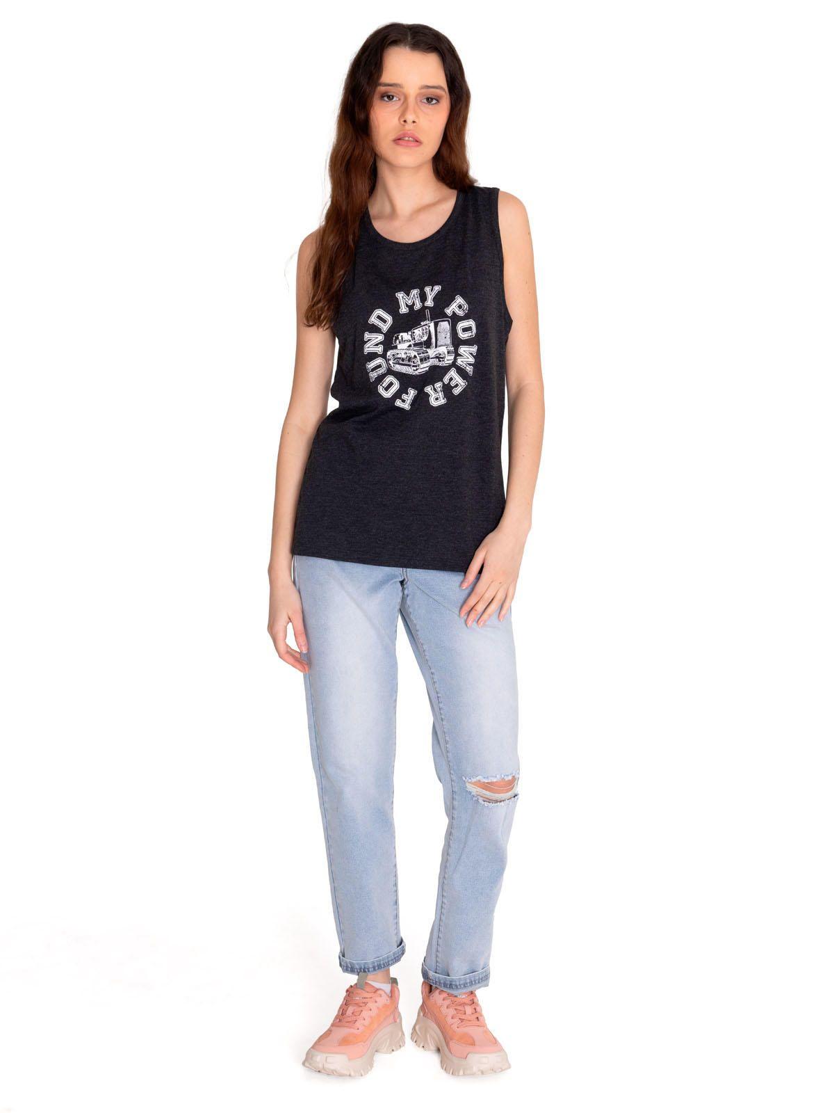 Polera Sin Manga Mujer Graphic Tank 1 Negro-5