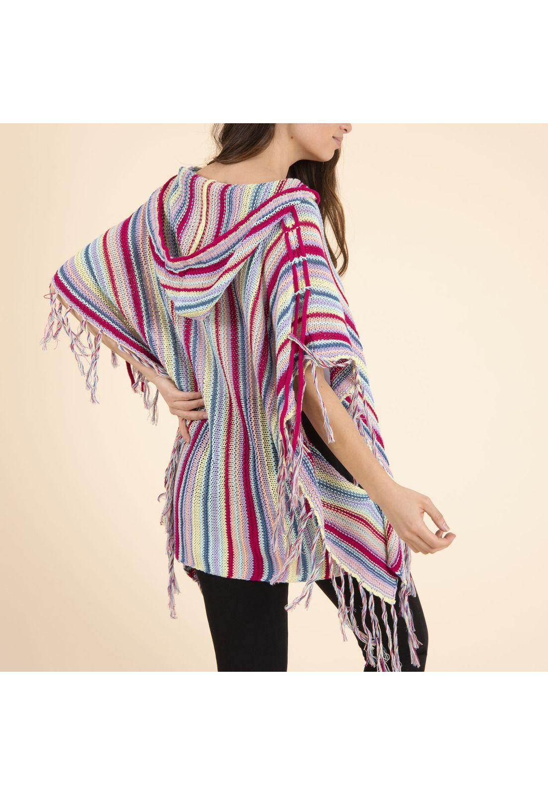 Poncho Mujer Kiribati Morado-3