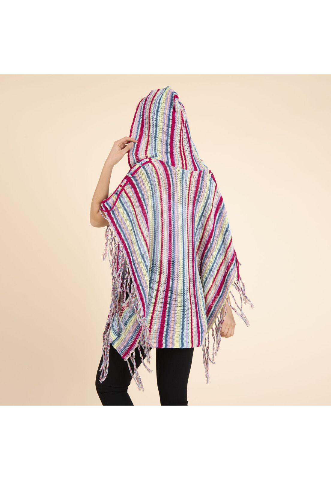 Poncho Mujer Kiribati Morado-4