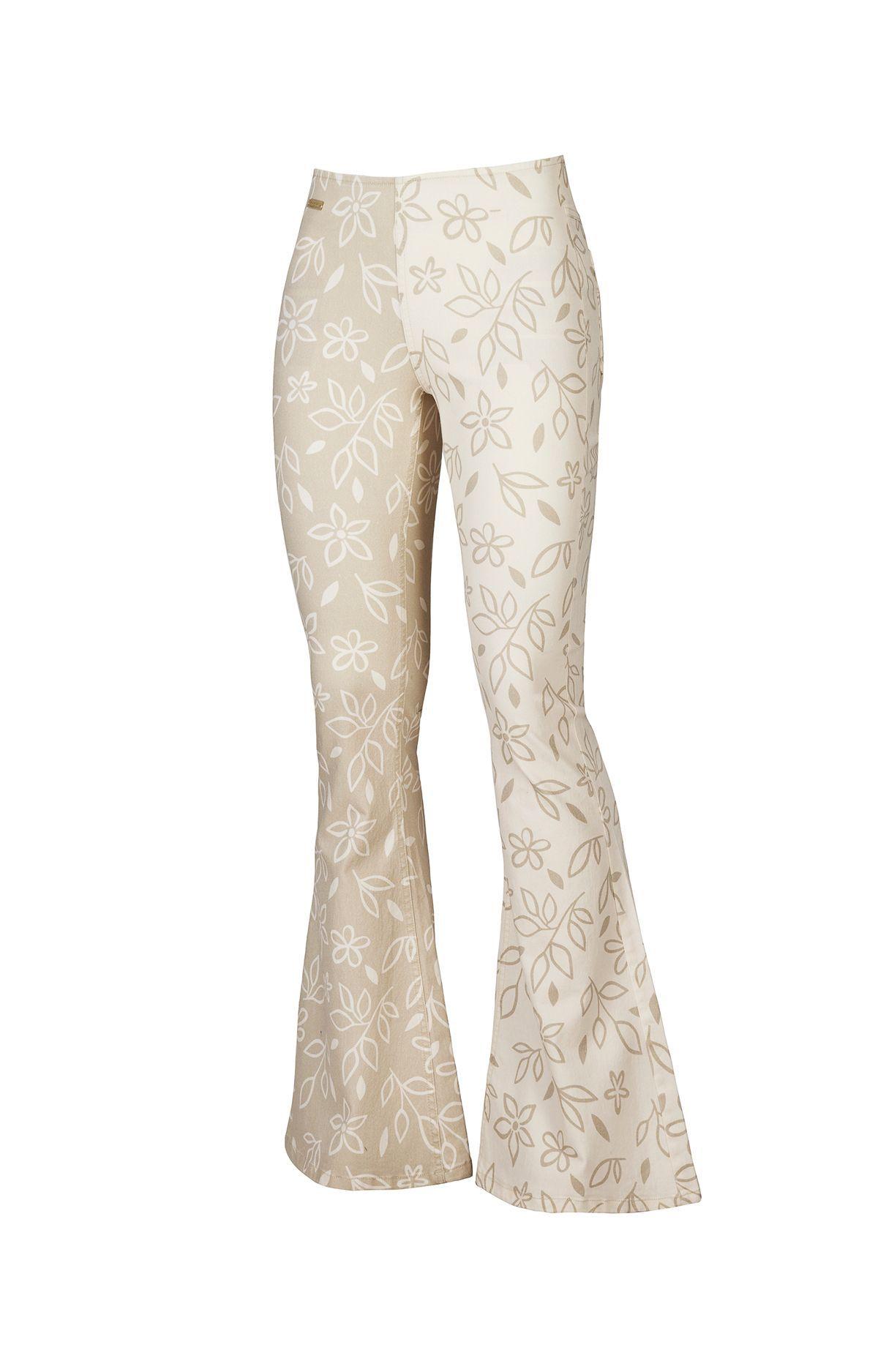 Pantalón Mujer Flora Blanco-0