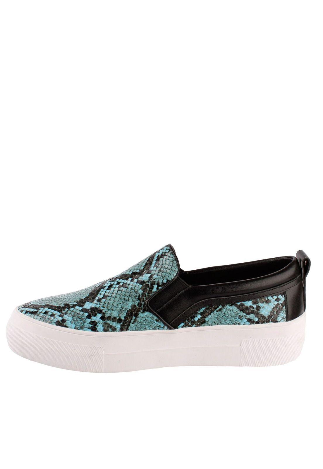 Zapatilla Cuero Shake Azul-2