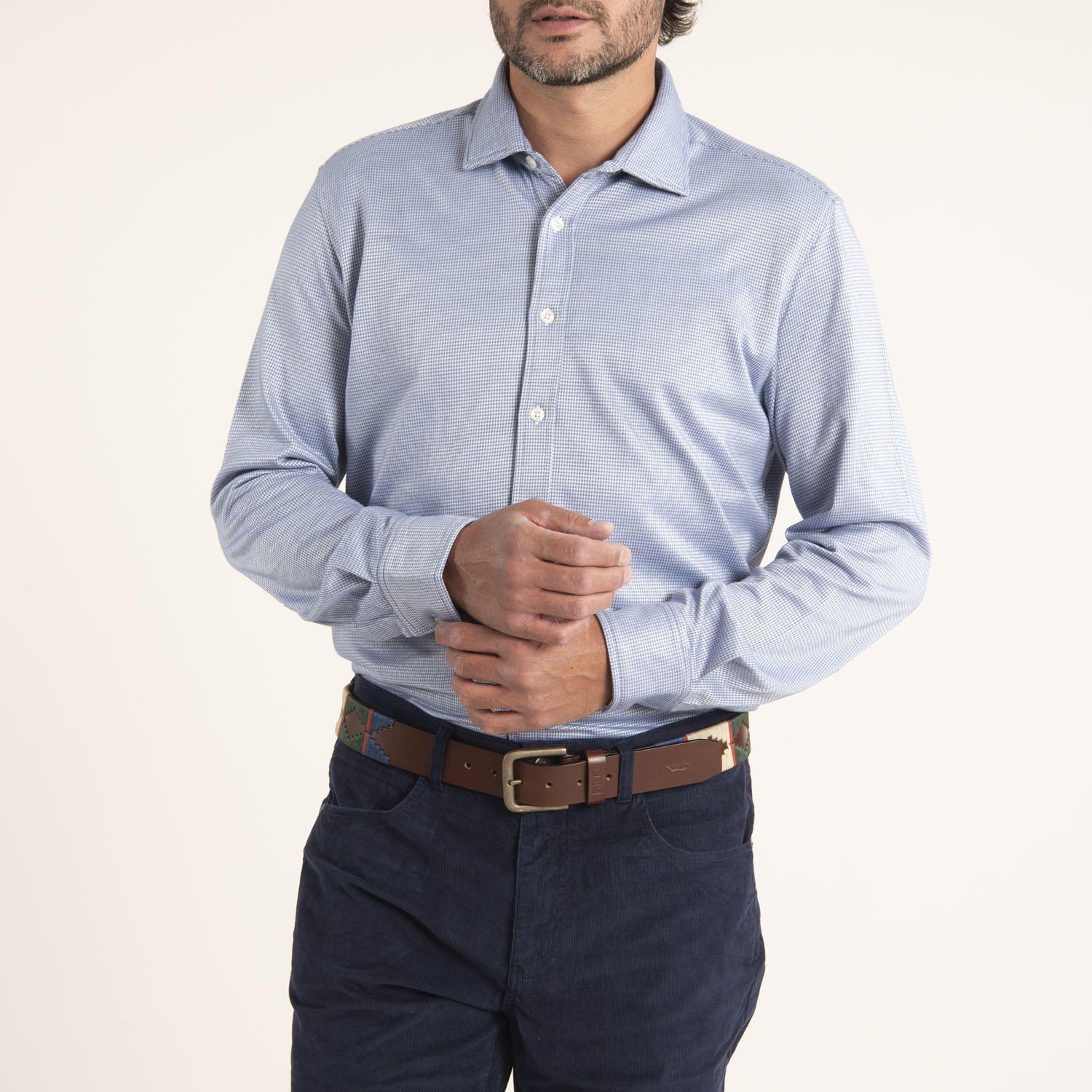 Camisa Hombre Soft Celeste-1
