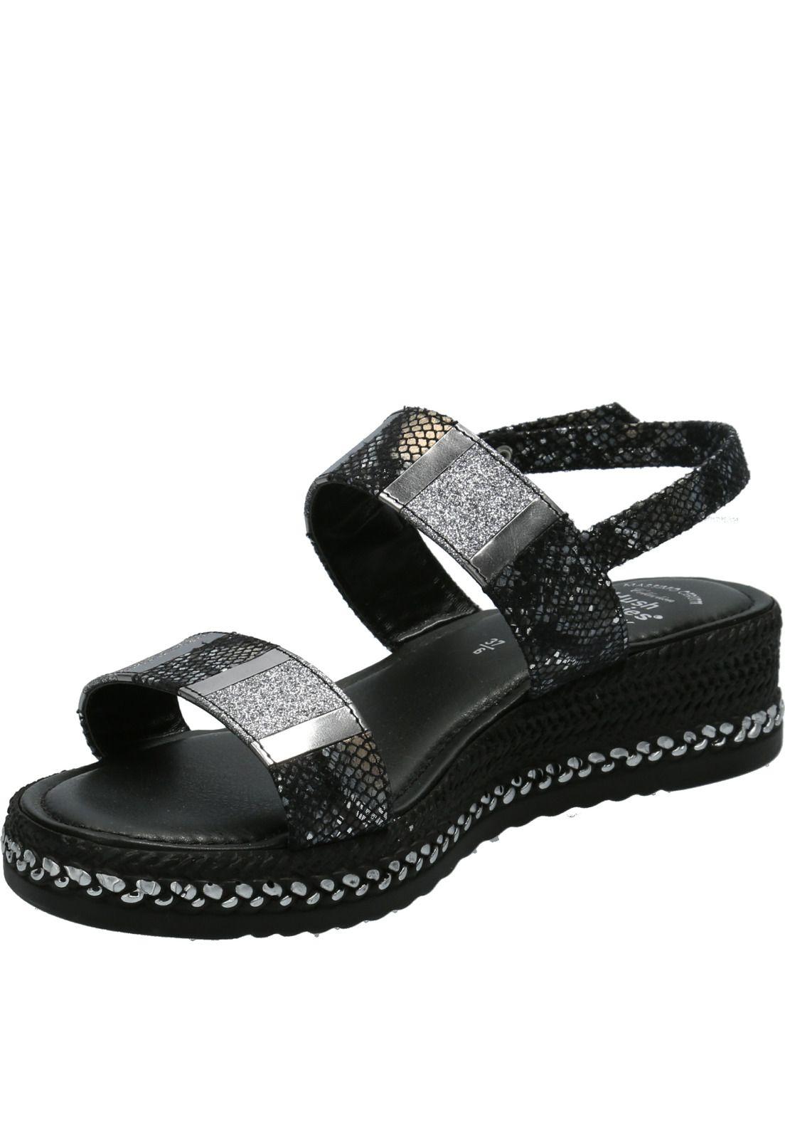 Sandalia Mujer Geo Negro-3