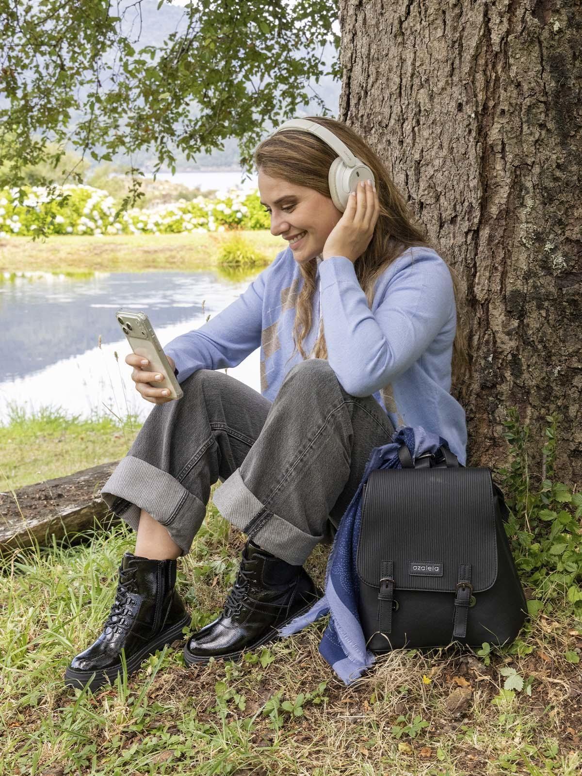 Mochila Mujer Alice Backpack Negro-1