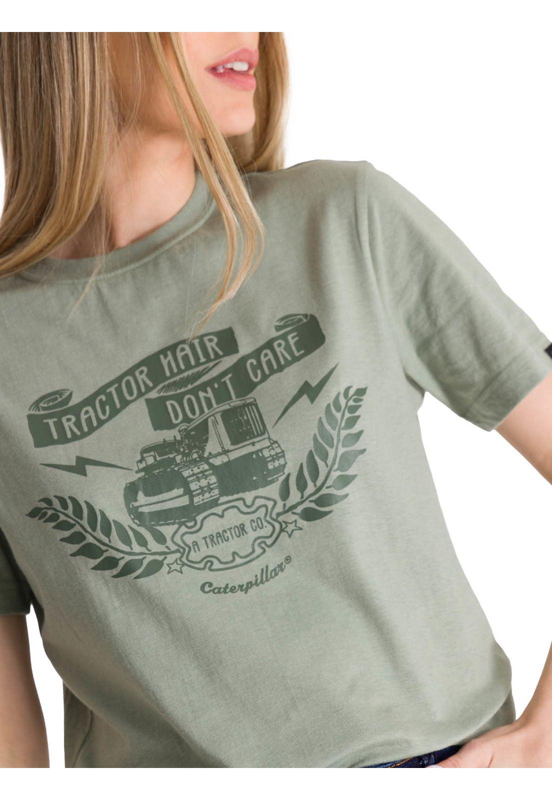 Polera Manga Corta Mujer Diseño Tractor Verde-6