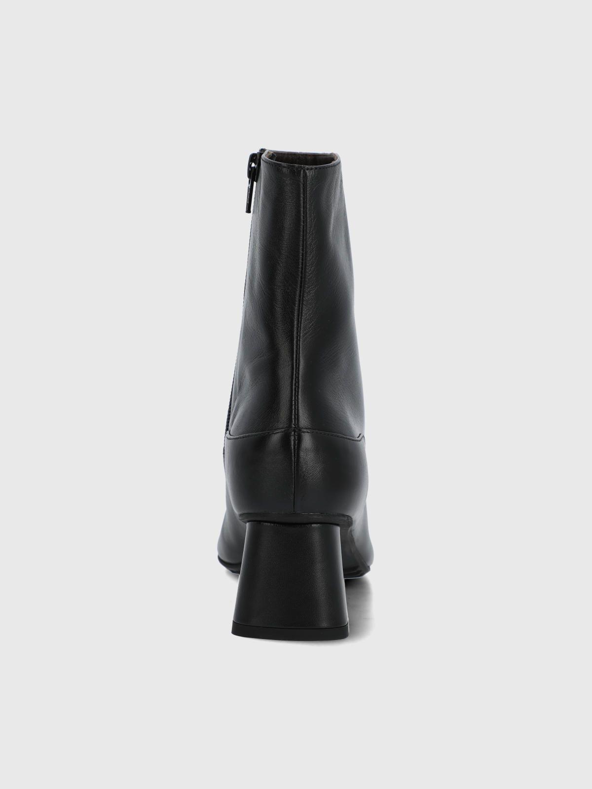 Botin Brunate Cuero Mujer Bertani Negro-7