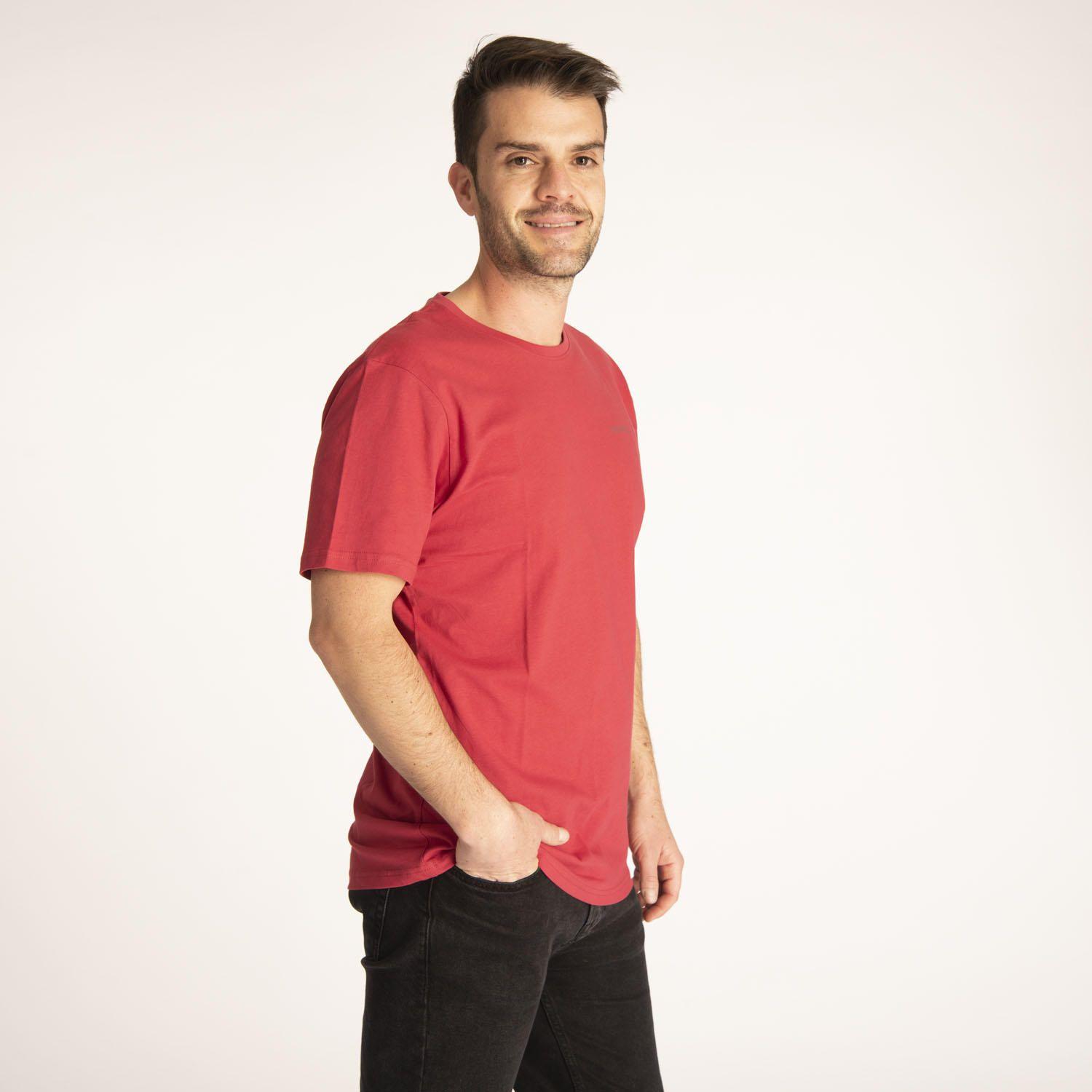 Polera M/C Hombre Dorado Tee Rojo-1