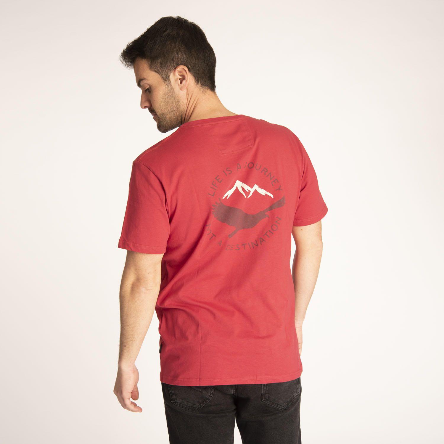 Polera M/C Hombre Dorado Tee Rojo-3