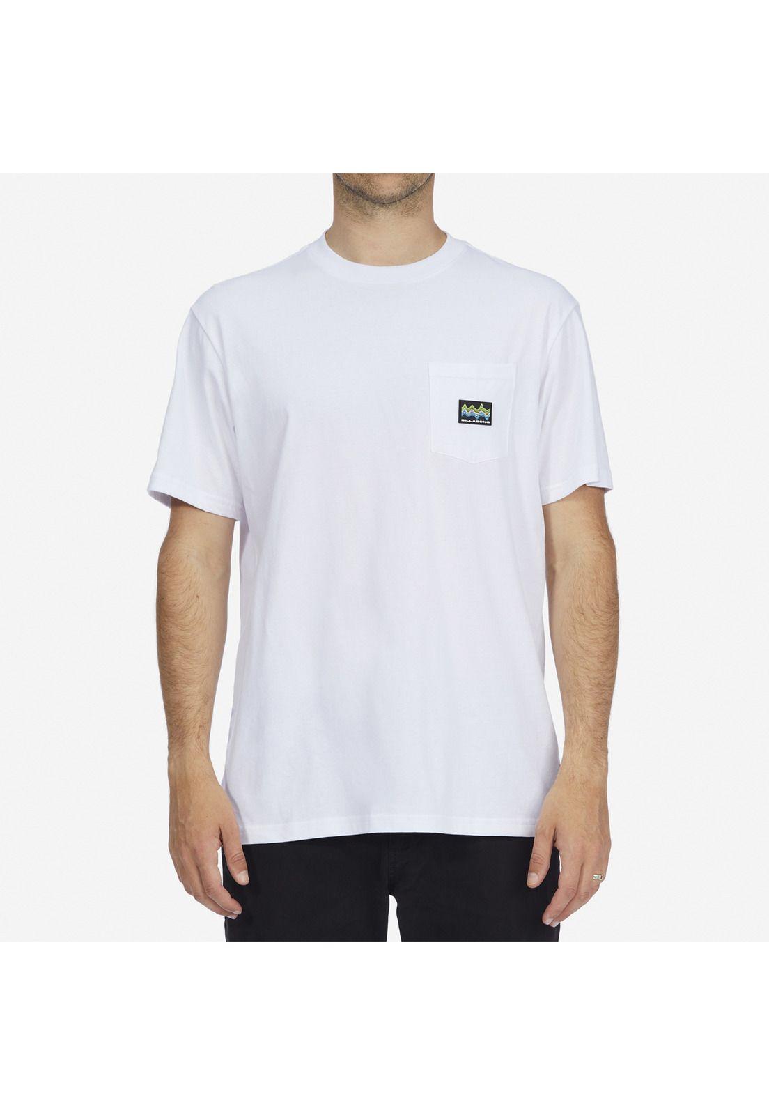 Polera M/C Hombre Pocket Labels M Tees Blanco-0