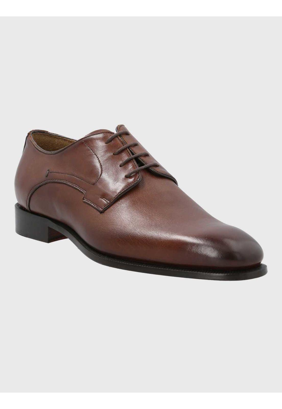 Zapato Italiano Hombre Cuero Navona Café-0
