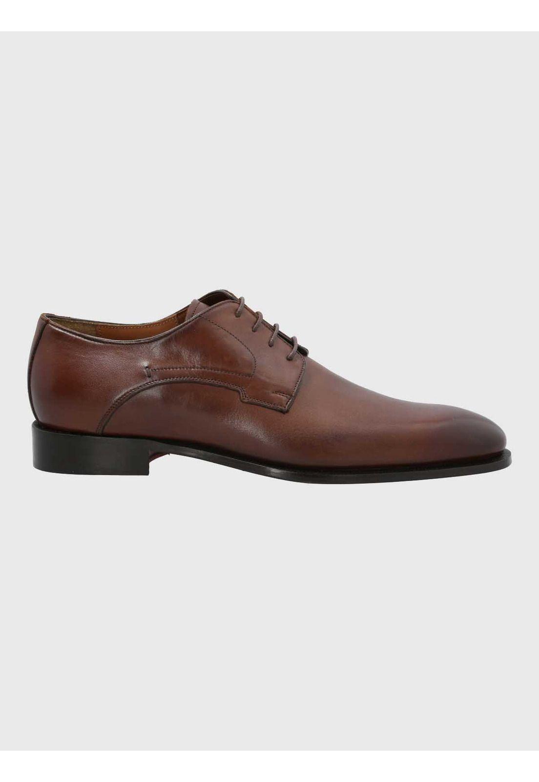 Zapato Italiano Hombre Cuero Navona Café-1