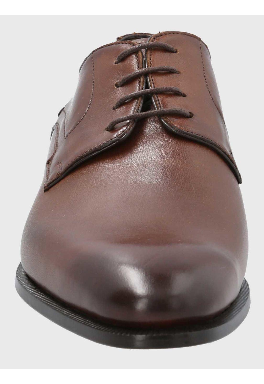 Zapato Italiano Hombre Cuero Navona Café-3