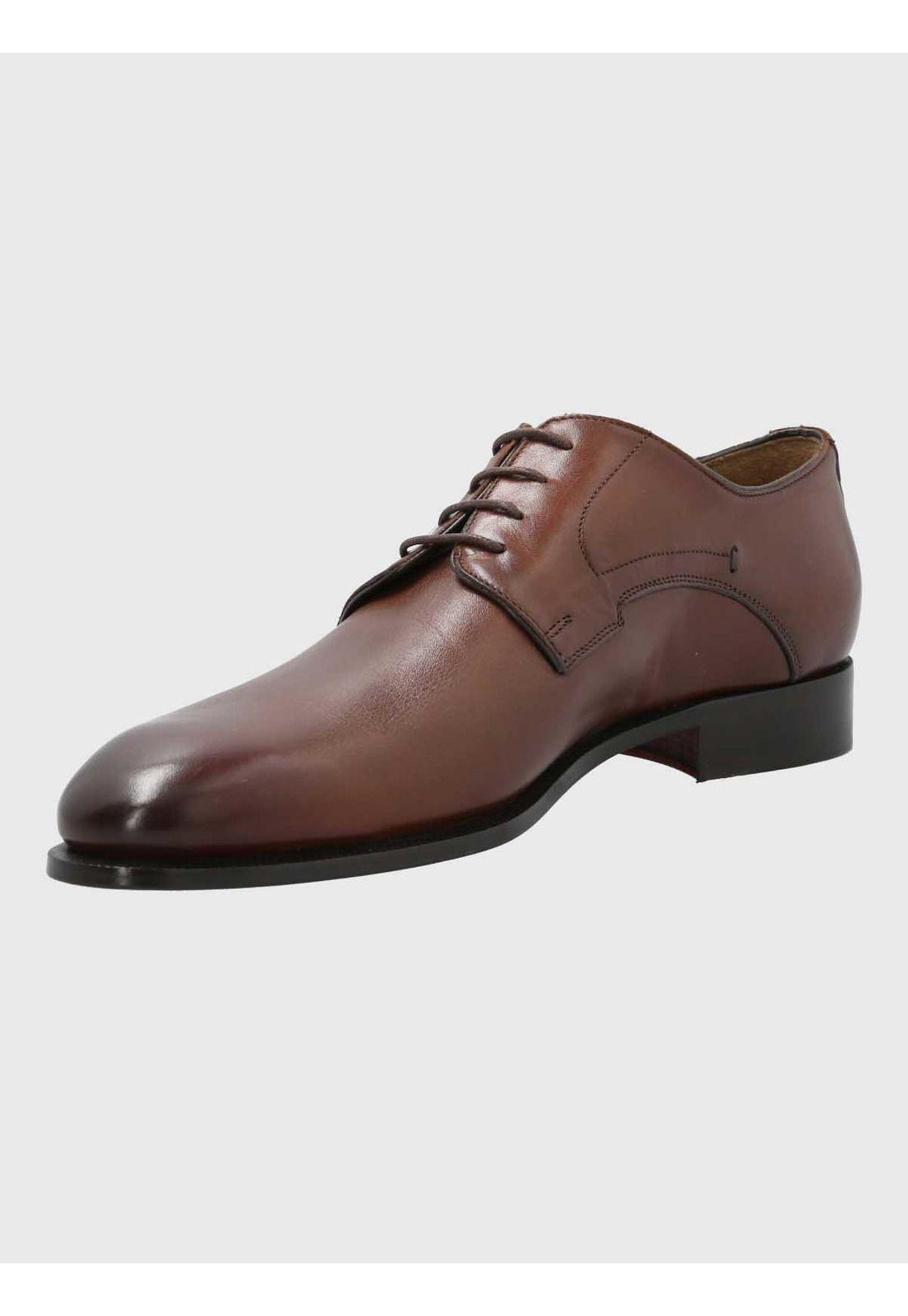 Zapato Italiano Hombre Cuero Navona Café-4