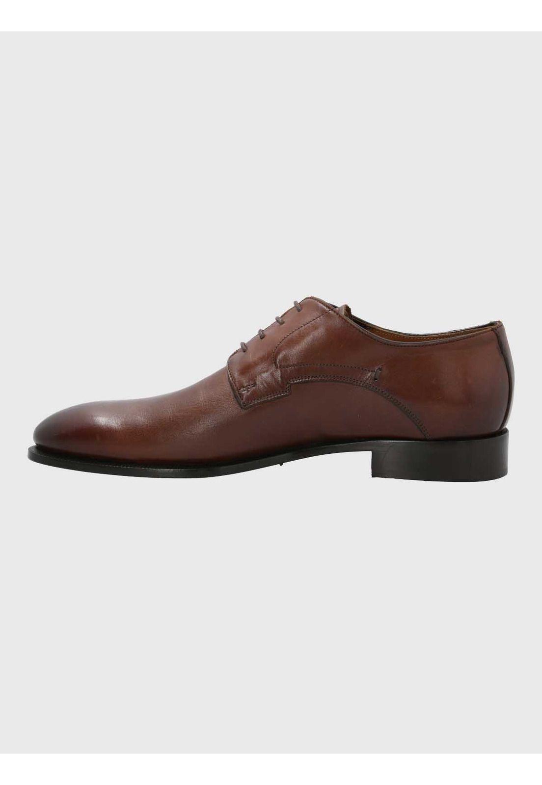 Zapato Italiano Hombre Cuero Navona Café-5