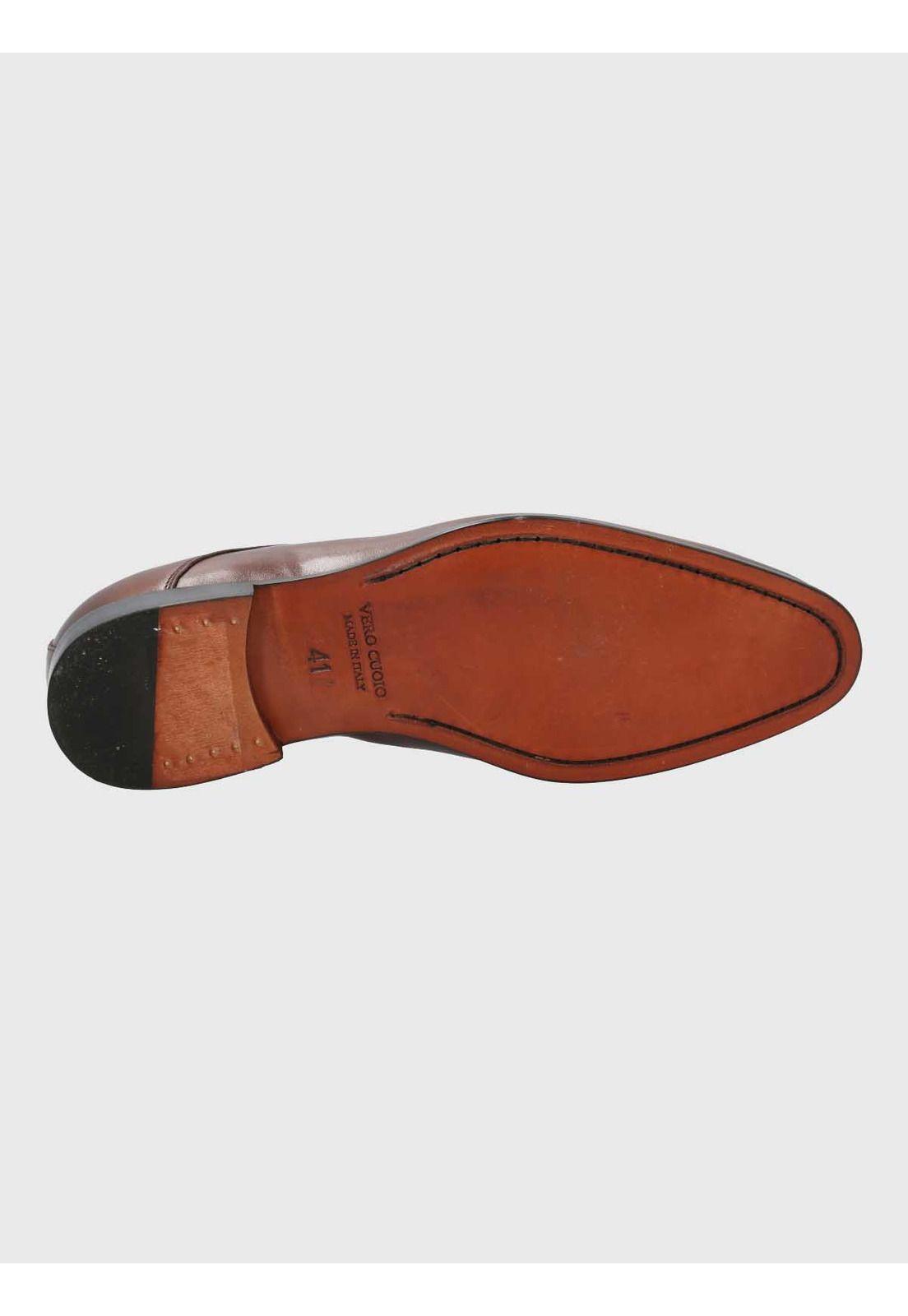 Zapato Italiano Hombre Cuero Navona Café-7