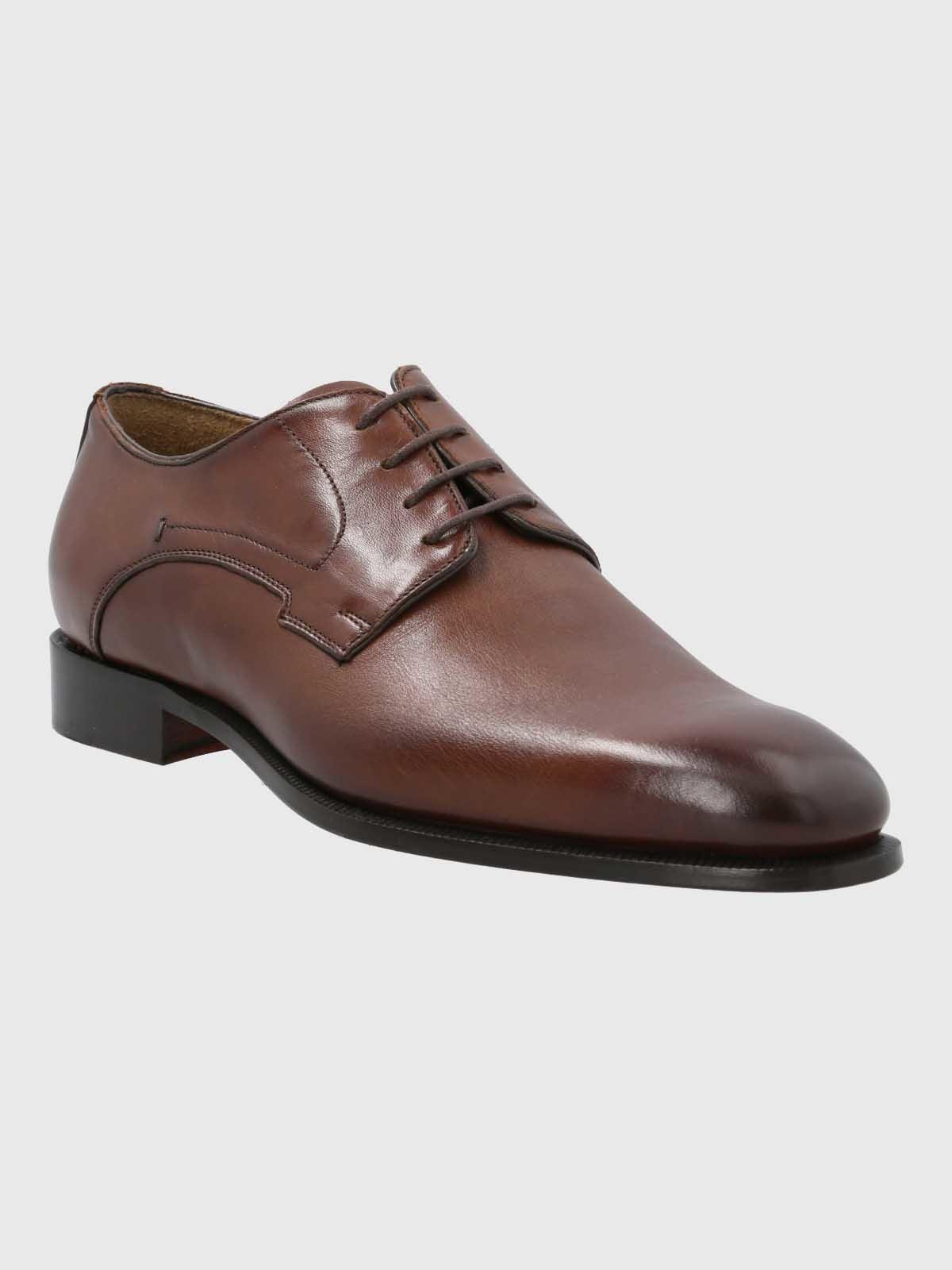 Zapato Italiano Hombre Cuero Navona Café-0