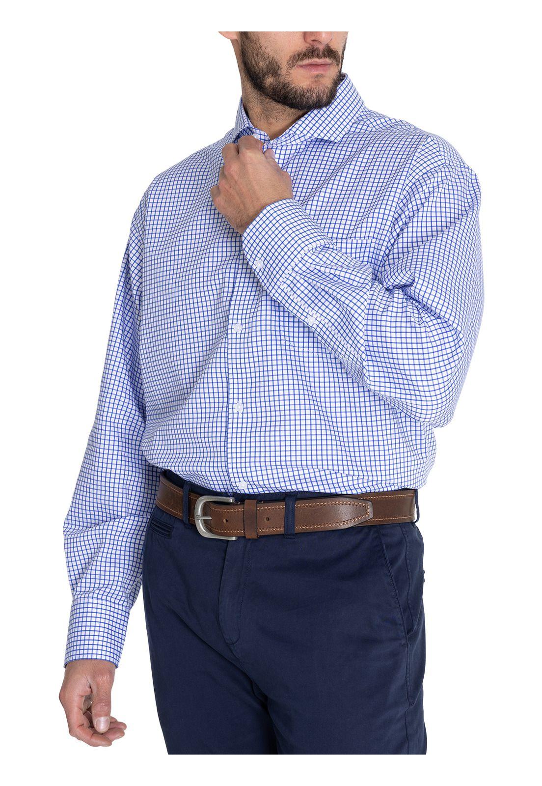 Camisa Cuello Italiano Blanco Easylife Hombre -5