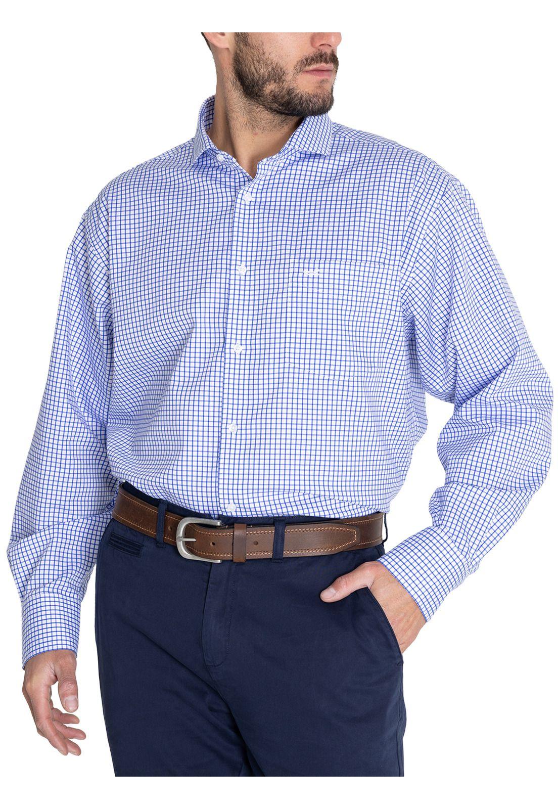 Camisa Cuello Italiano Blanco Easylife Hombre -6