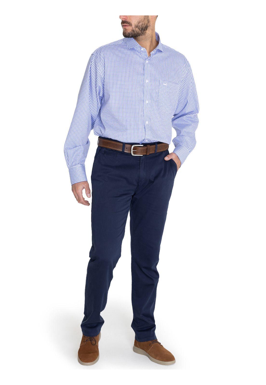 Camisa Cuello Italiano Blanco Easylife Hombre -9