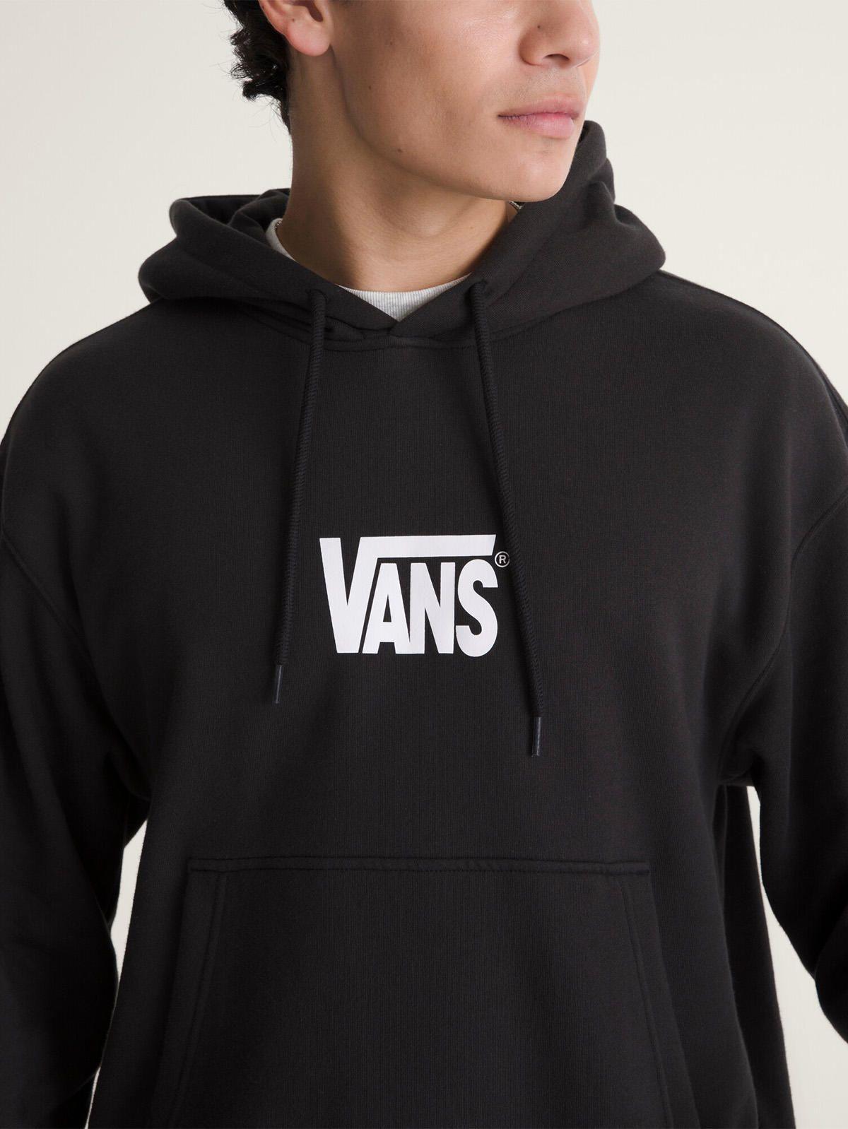 Poleron Hombre Stretch Logo Pullove Negro-1