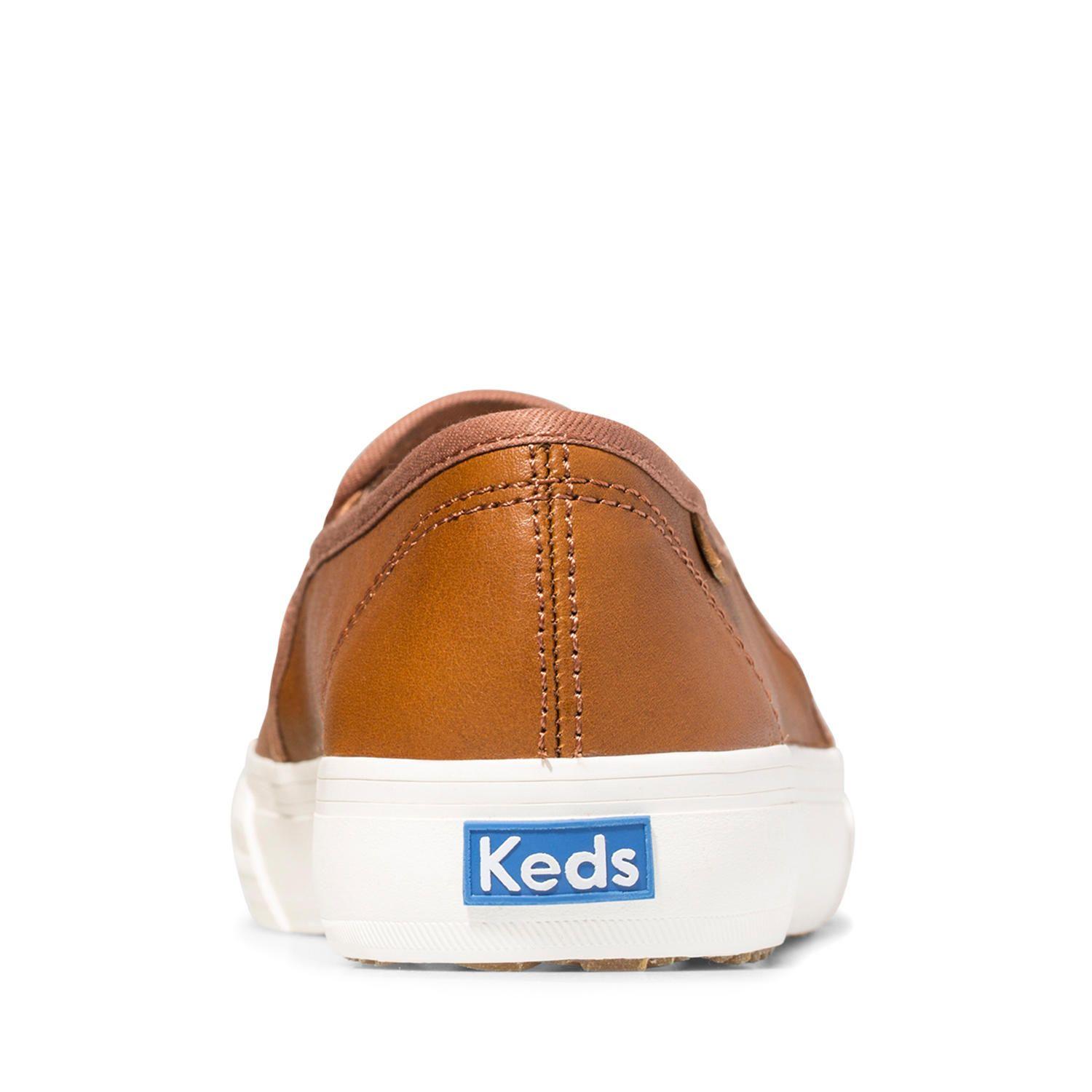 Slip On Cuero Mujer Double Decker Cafe-3