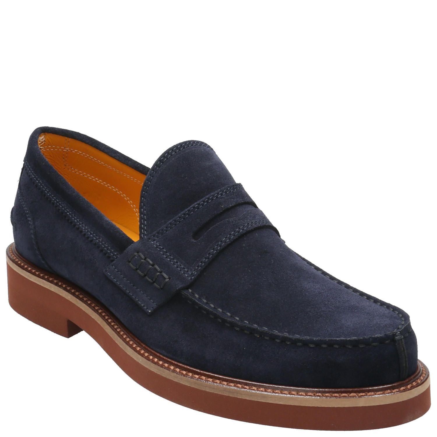 Zapato Cuero Hombre Tiber Azul Marino-1