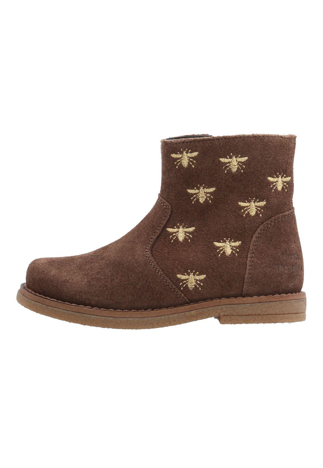 Botin Cuero Holland Niña Café-0
