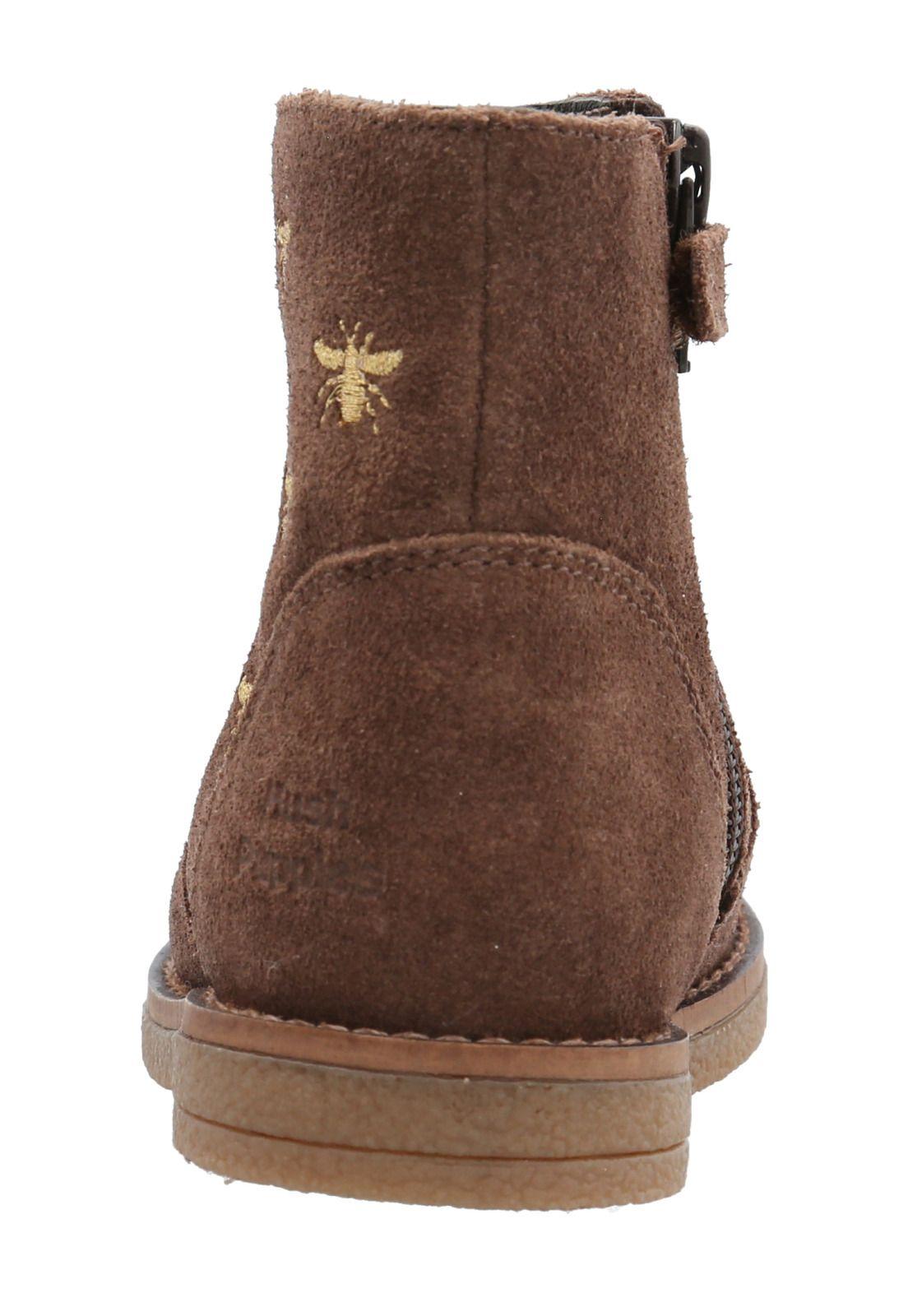 Botin Cuero Holland Niña Café-5