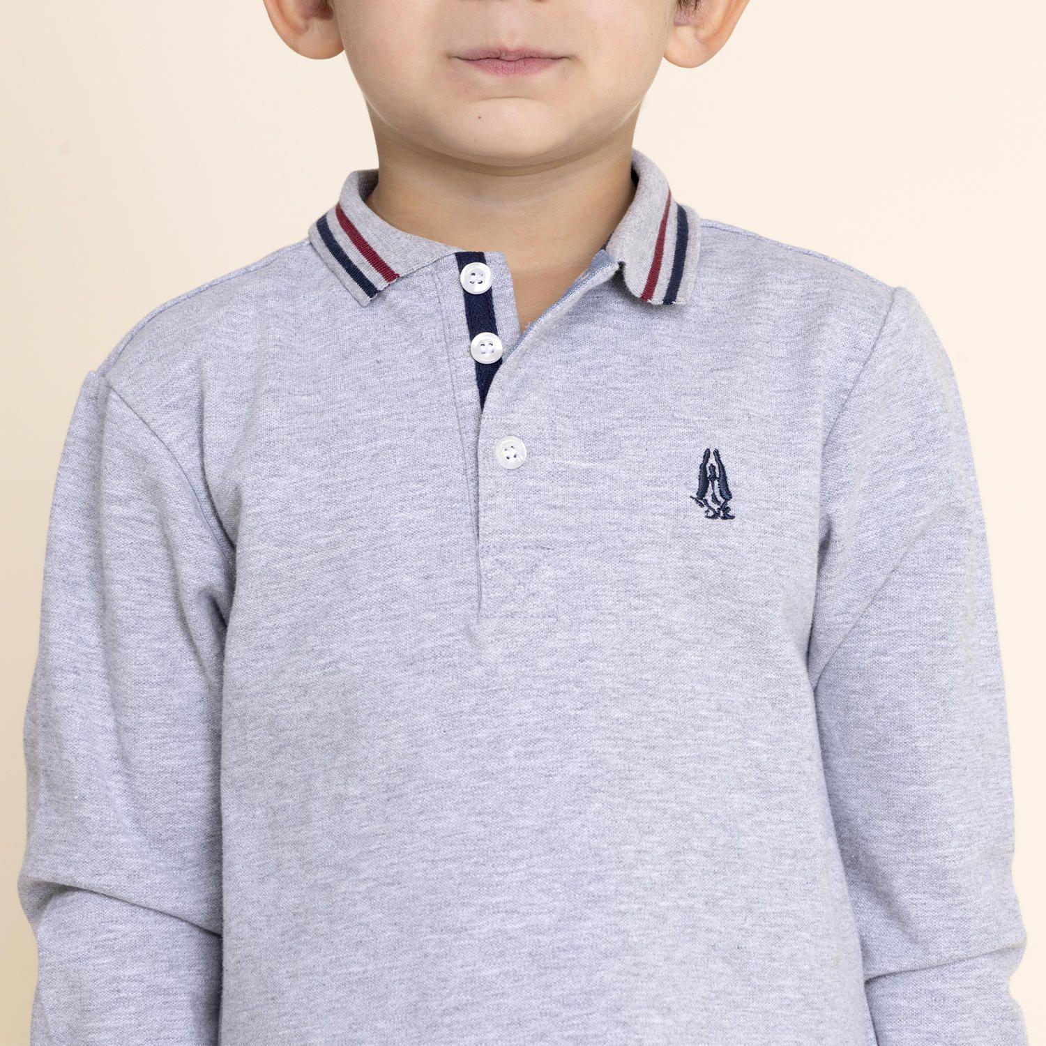 Polera Niño Rupert Gris Claro-4