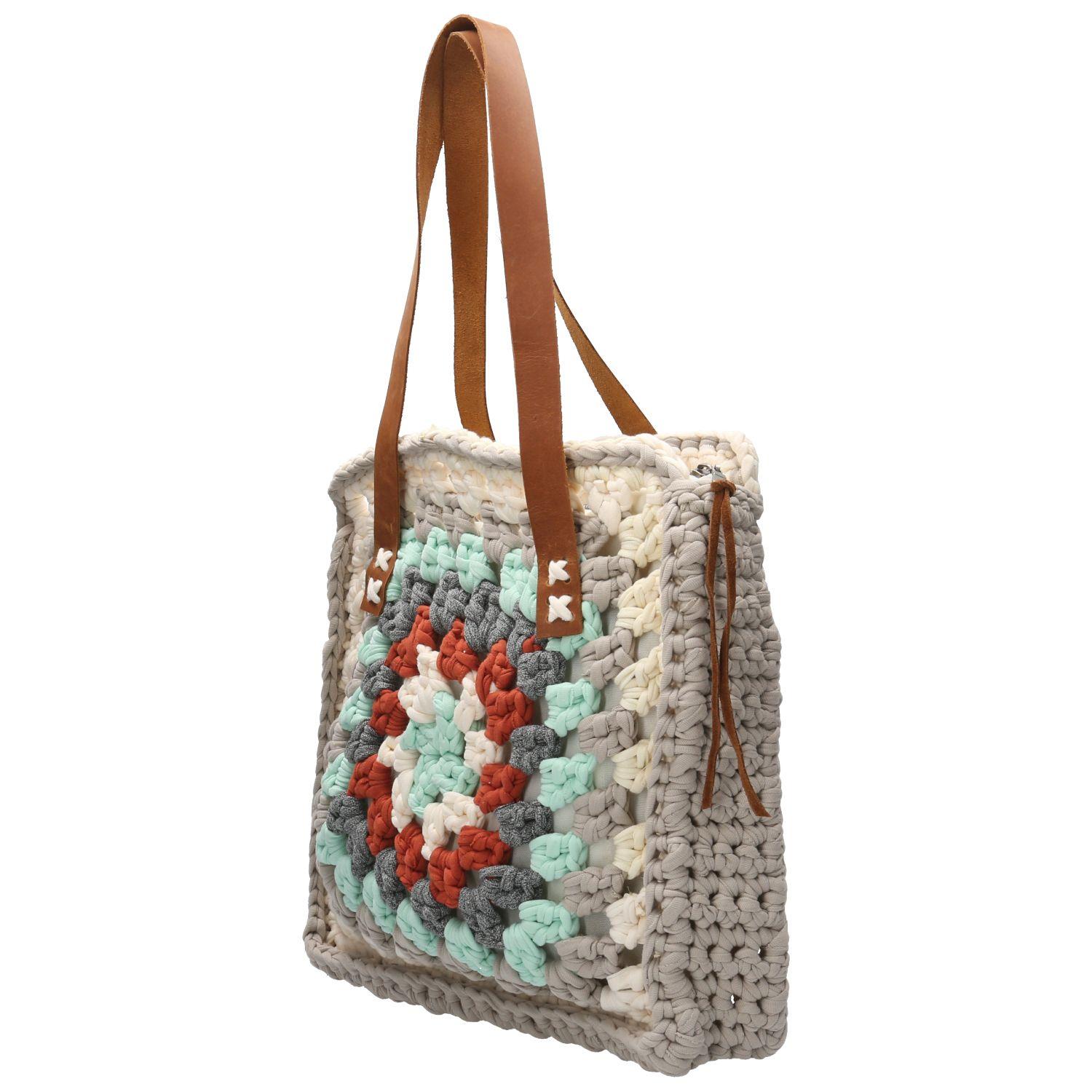 Cartera Algodón Mujer Hc Margeritta Tote Rosa-1