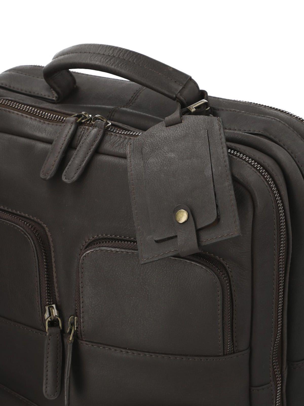 Mochila Cuero Hombre Th Henderson  Café-4