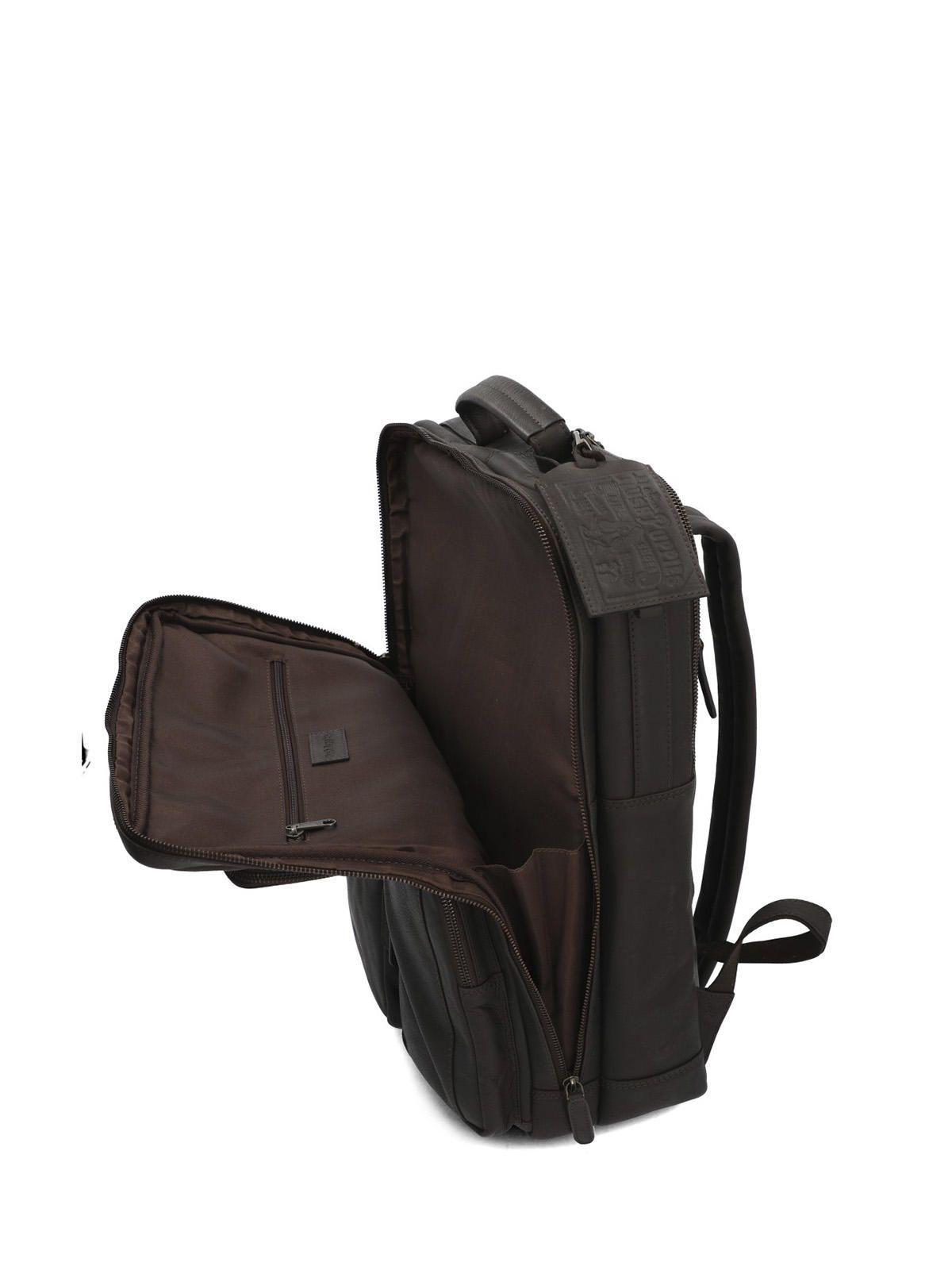 Mochila Cuero Hombre Th Henderson  Café-6