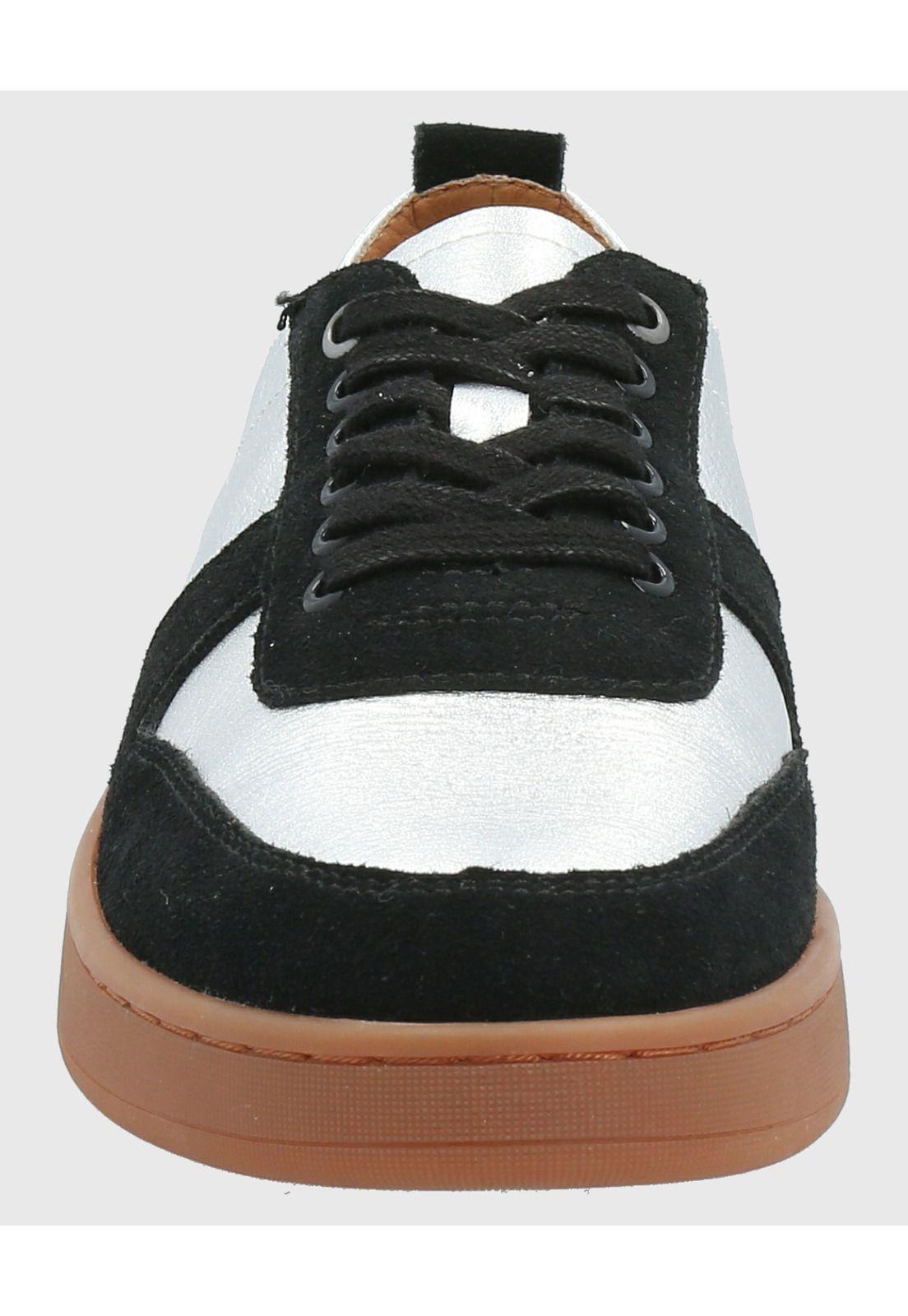Zapatilla Cuero Mujer Lilem Metalizado-3