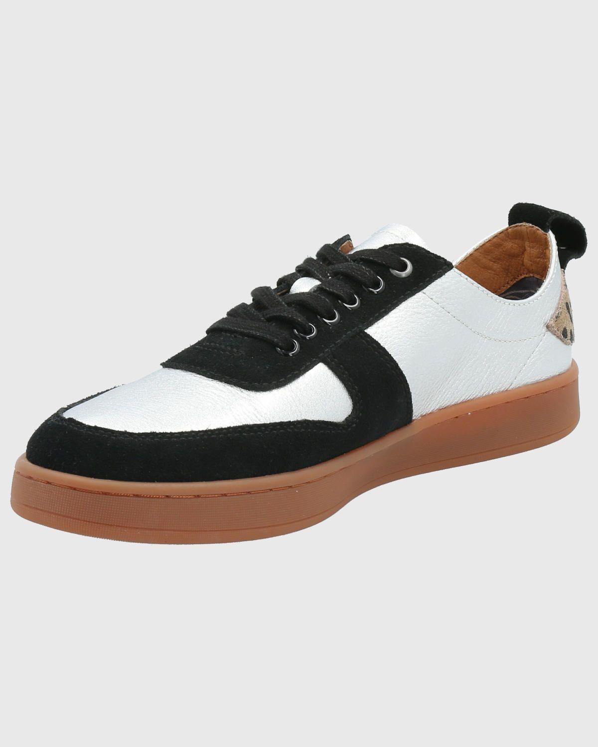 Zapatilla Cuero Mujer Lilem Metalizado-4