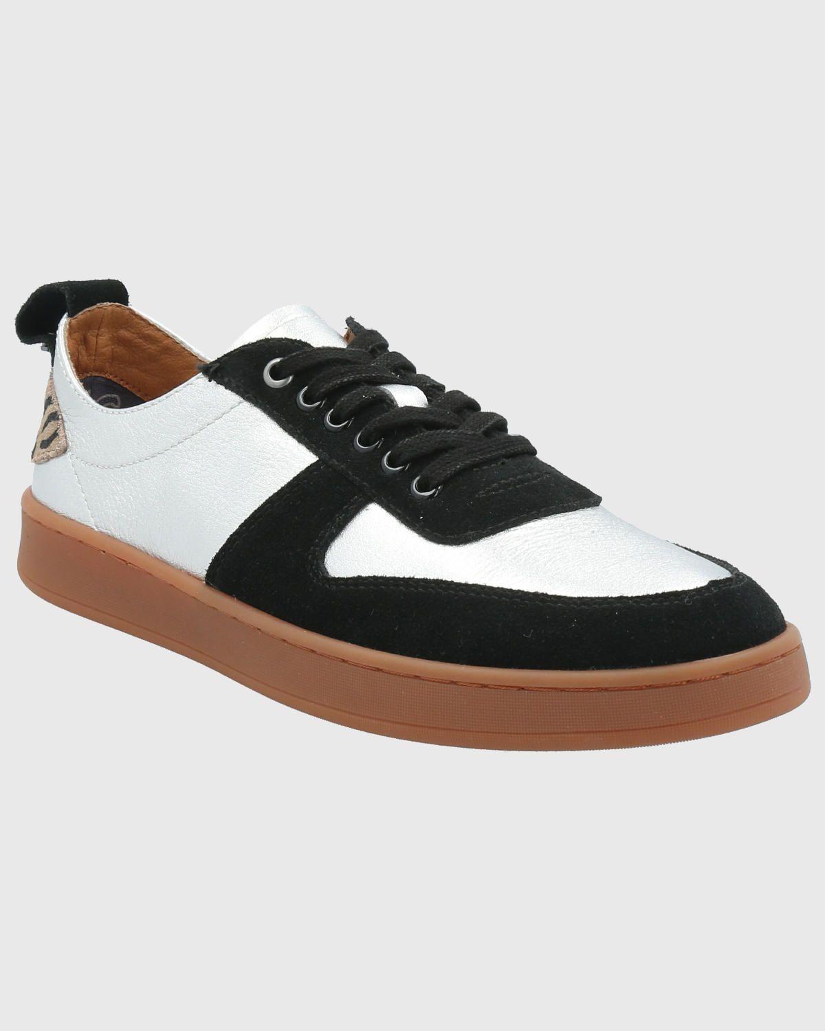 Zapatilla Cuero Mujer Lilem Metalizado-0