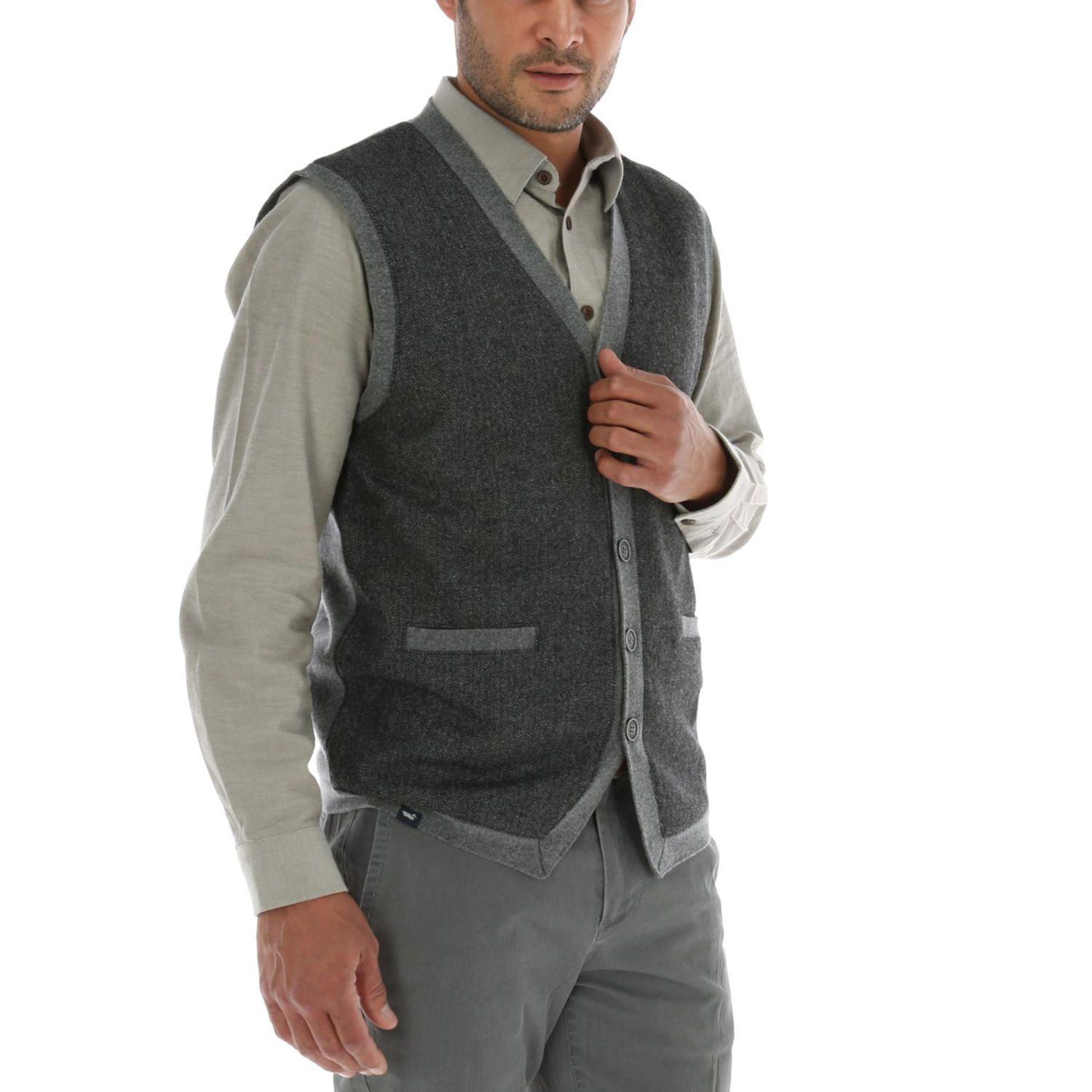 Chaleco Lana Spike Grafito Hombre-3