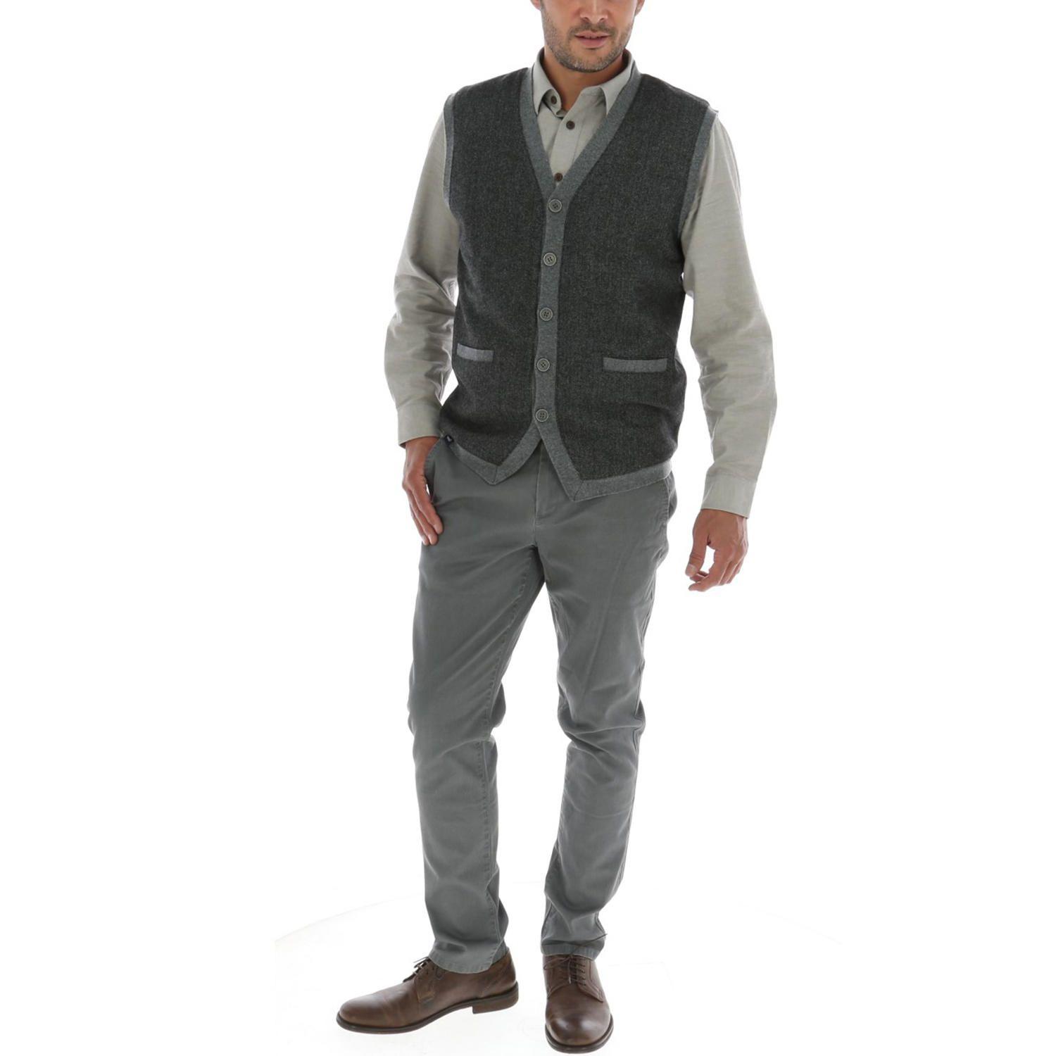 Chaleco Lana Spike Grafito Hombre-4