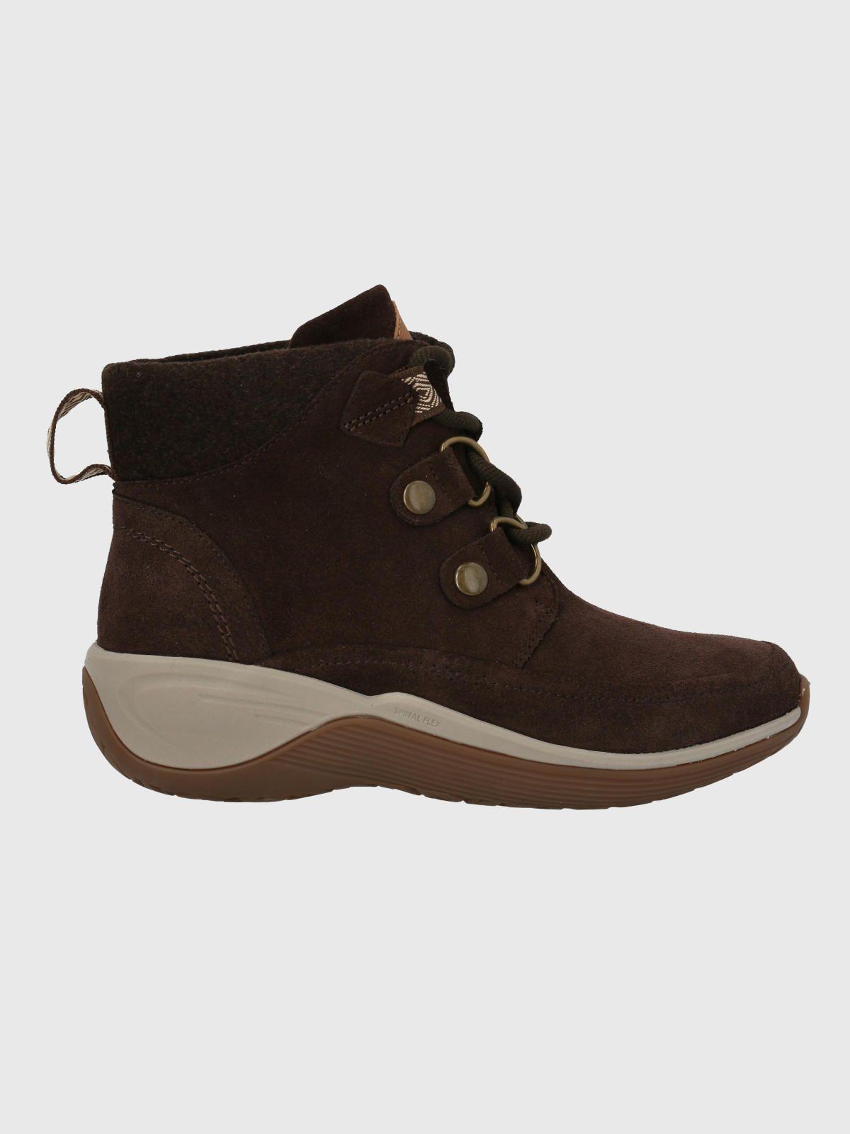 Botin Mujer Spinal Rug Lace Café Oscuro-1