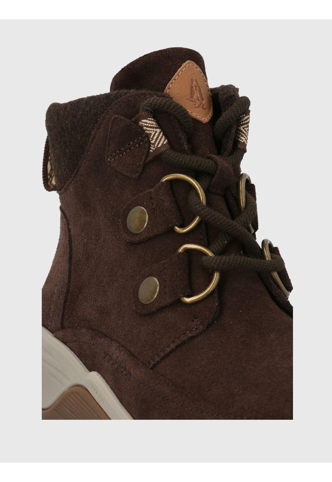 Botin Mujer Spinal Rug Lace Café Oscuro-7