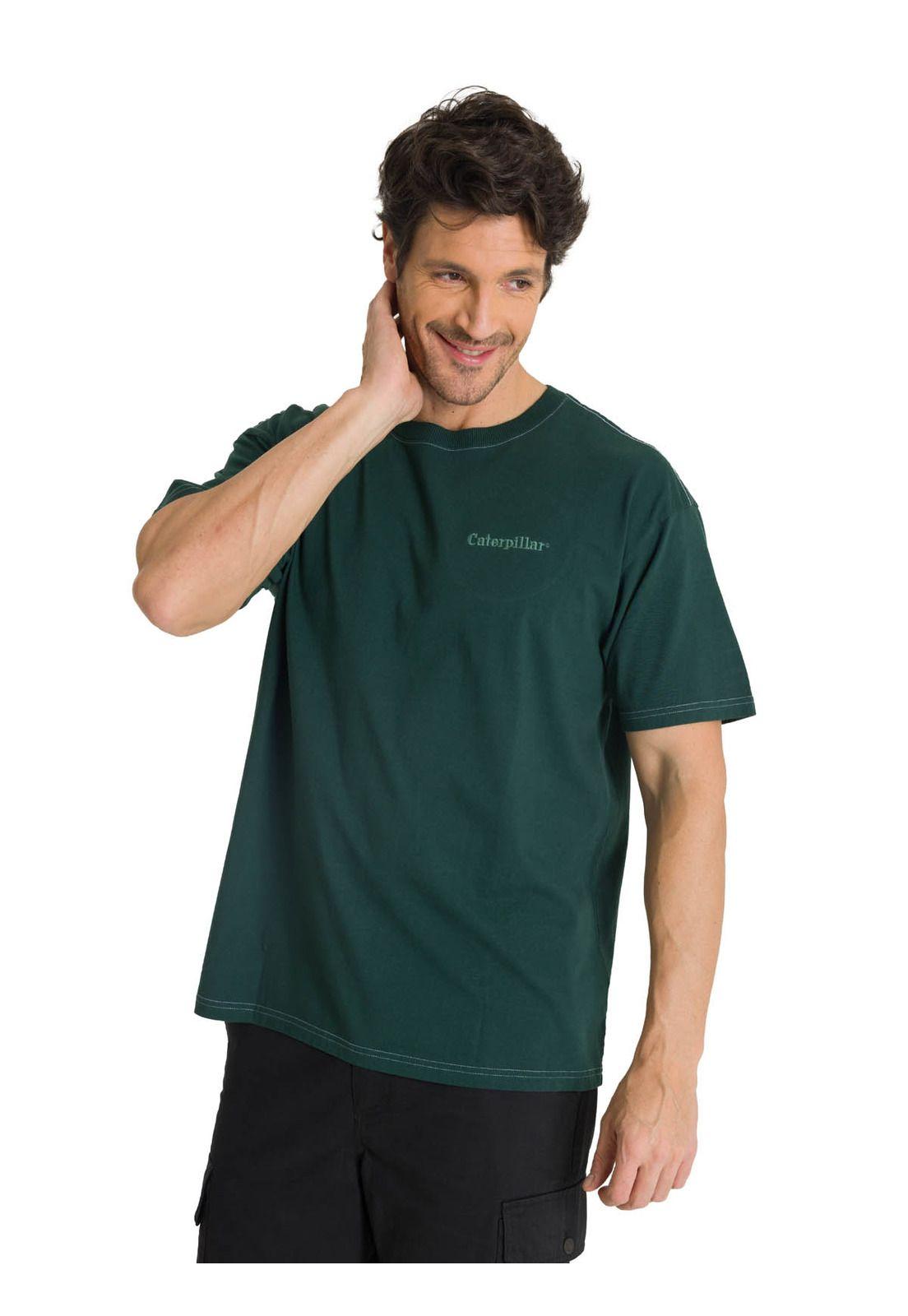 Polera Casual Hombre Heavyweight Relaxed Verde-0