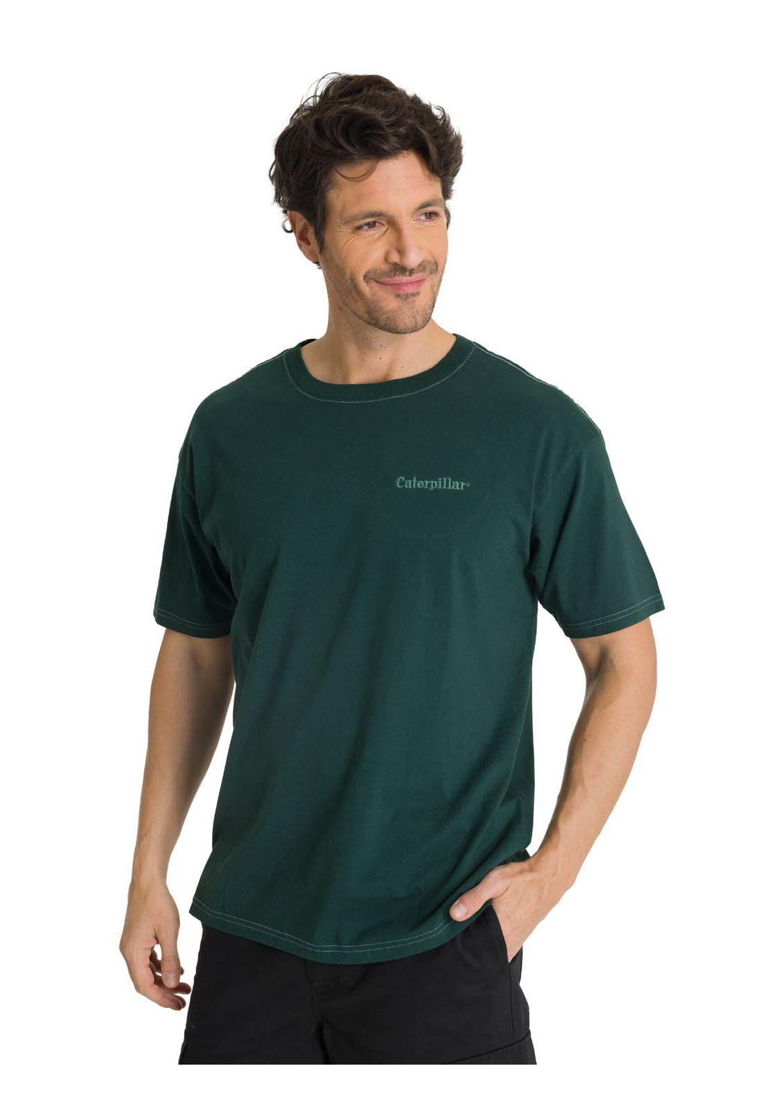 Polera Casual Hombre Heavyweight Relaxed Verde-1