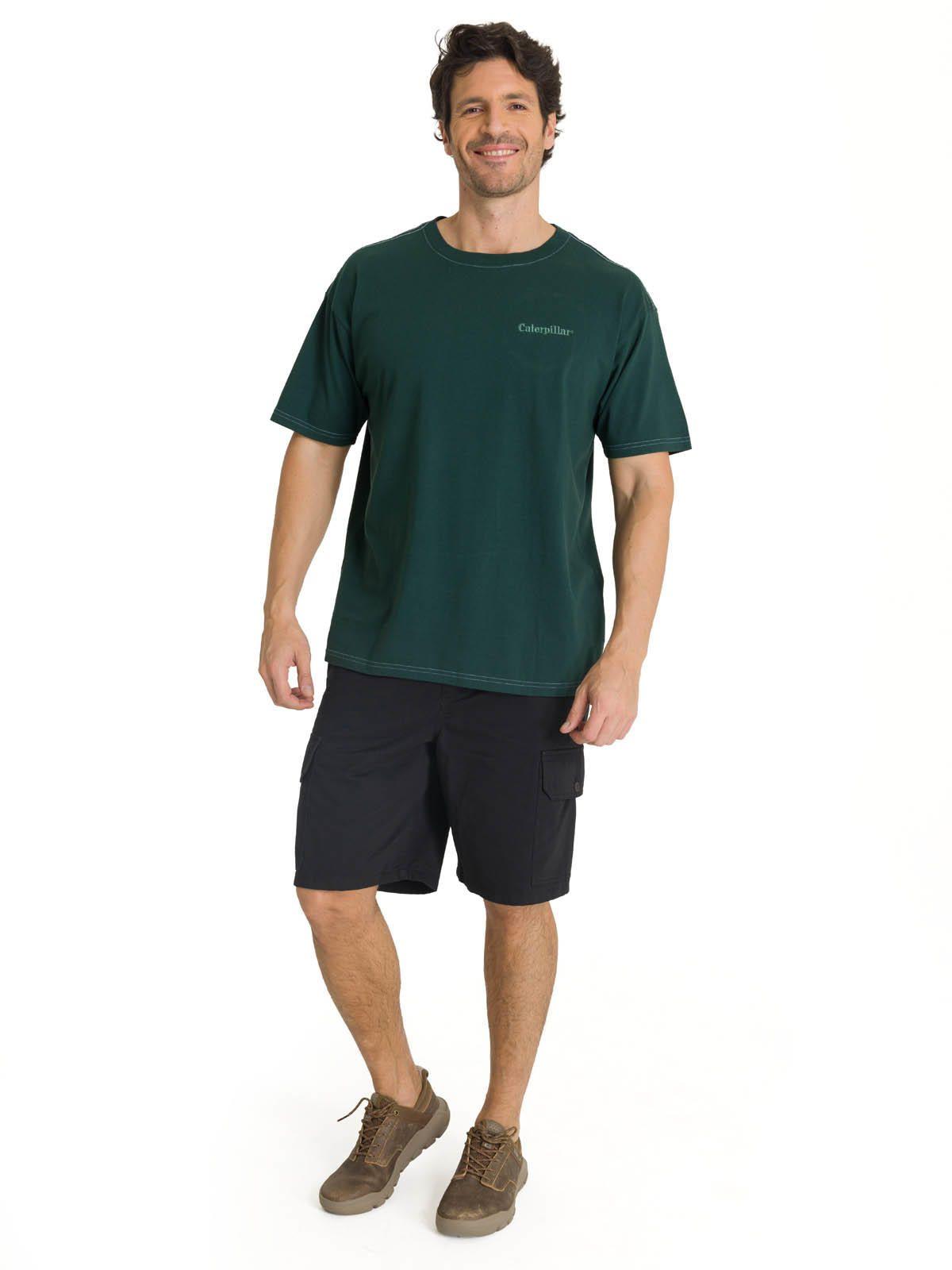 Polera Casual Hombre Heavyweight Relaxed Verde-5