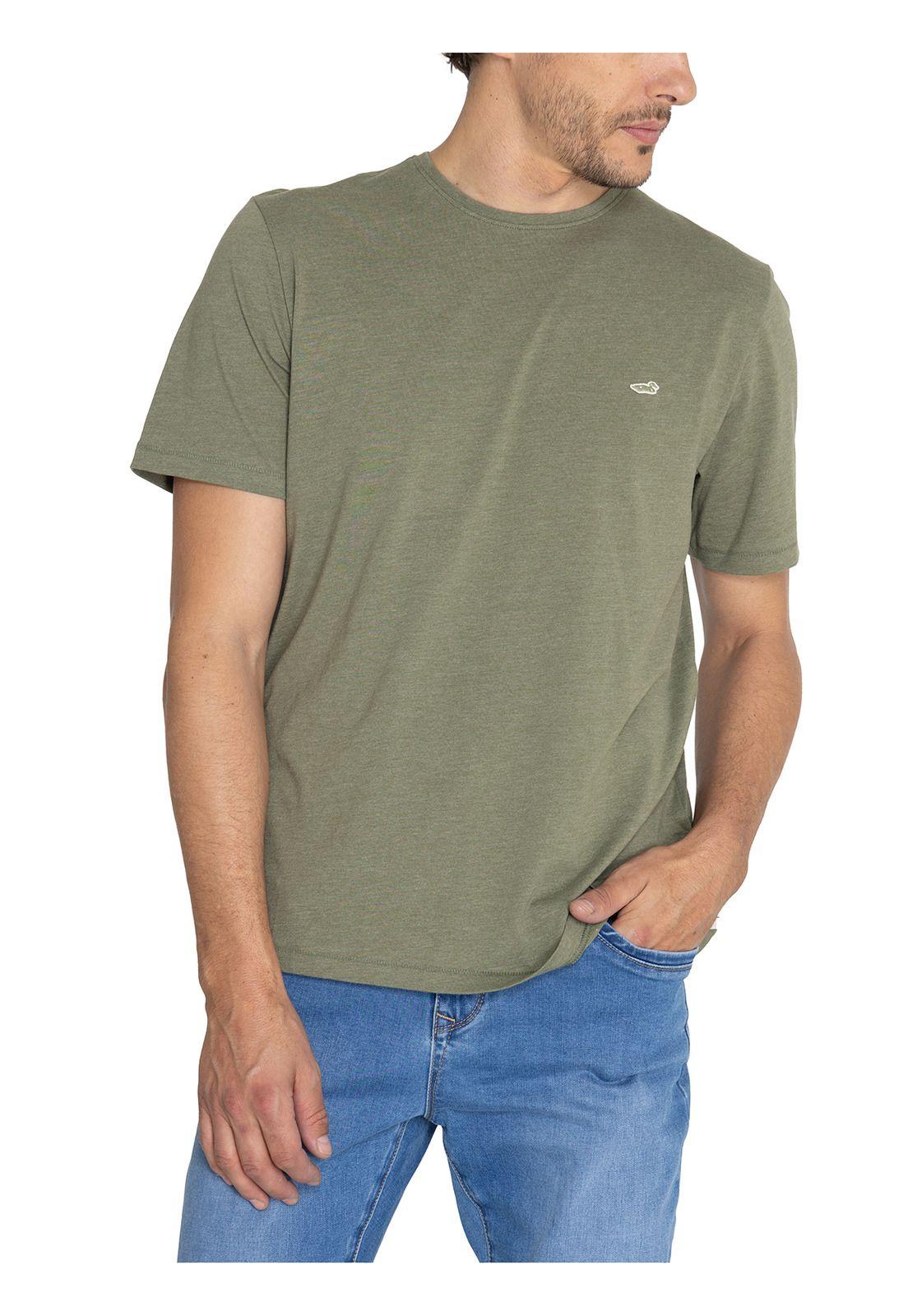 Polera Fibras Recicladas Verde Native Hombre -4