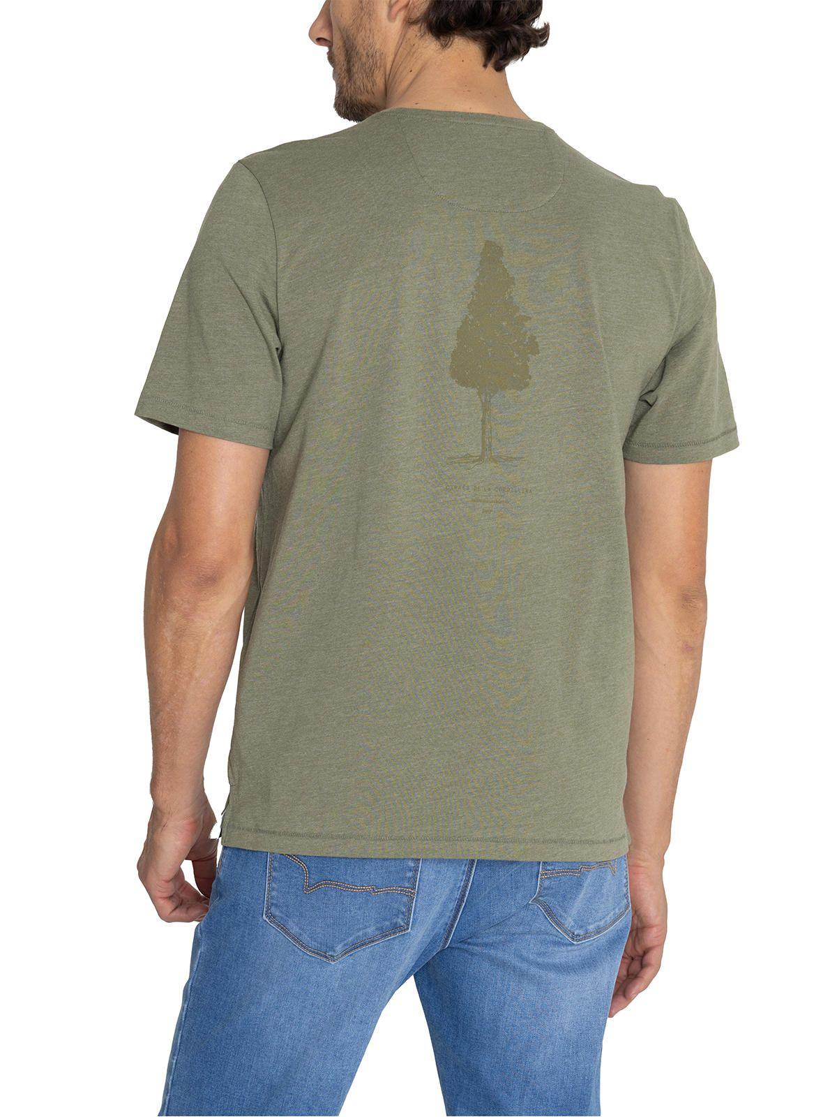 Polera Fibras Recicladas Verde Native Hombre -7