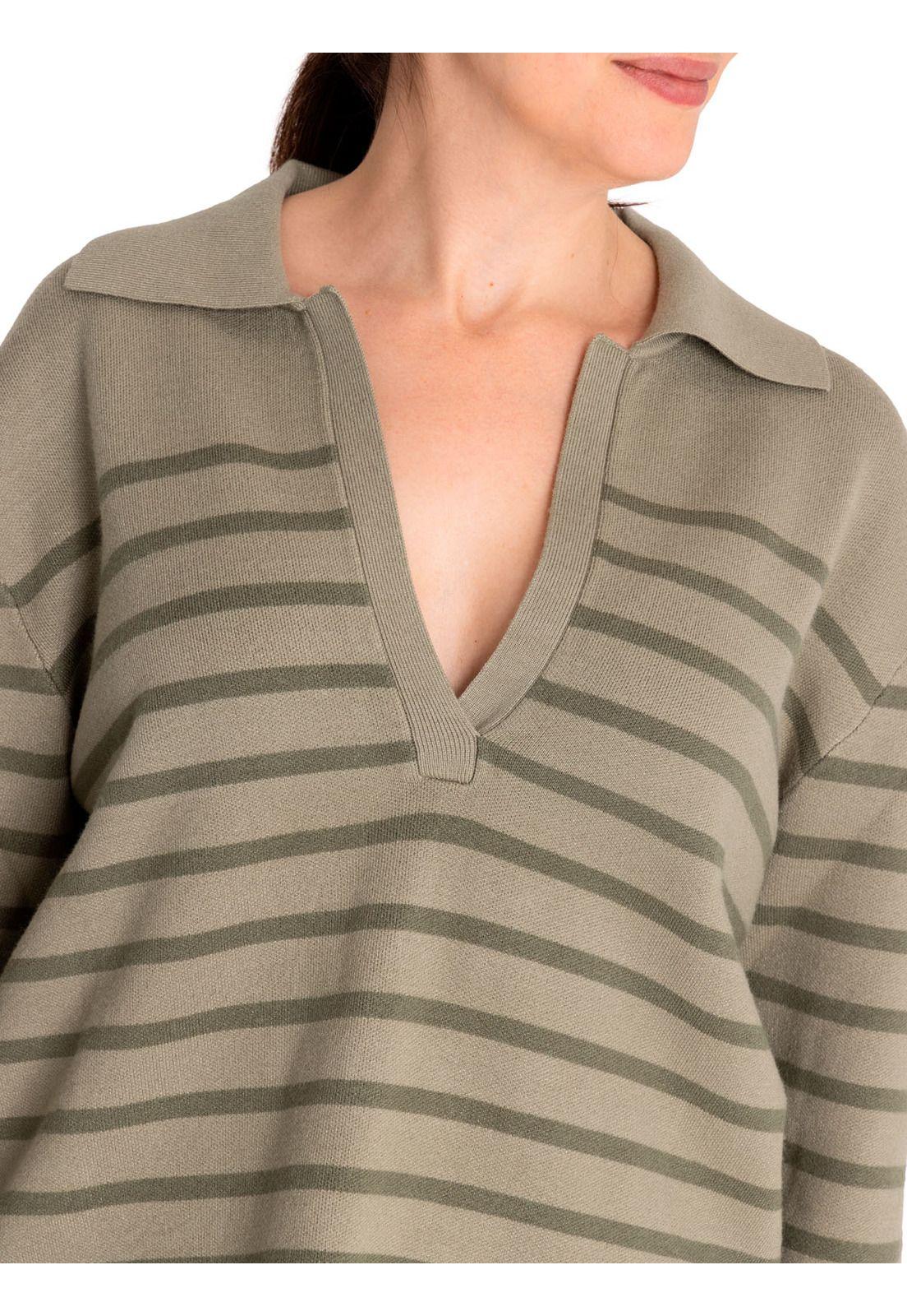 Sweater Fibras Recicladas Mujer Rosa Verde-7