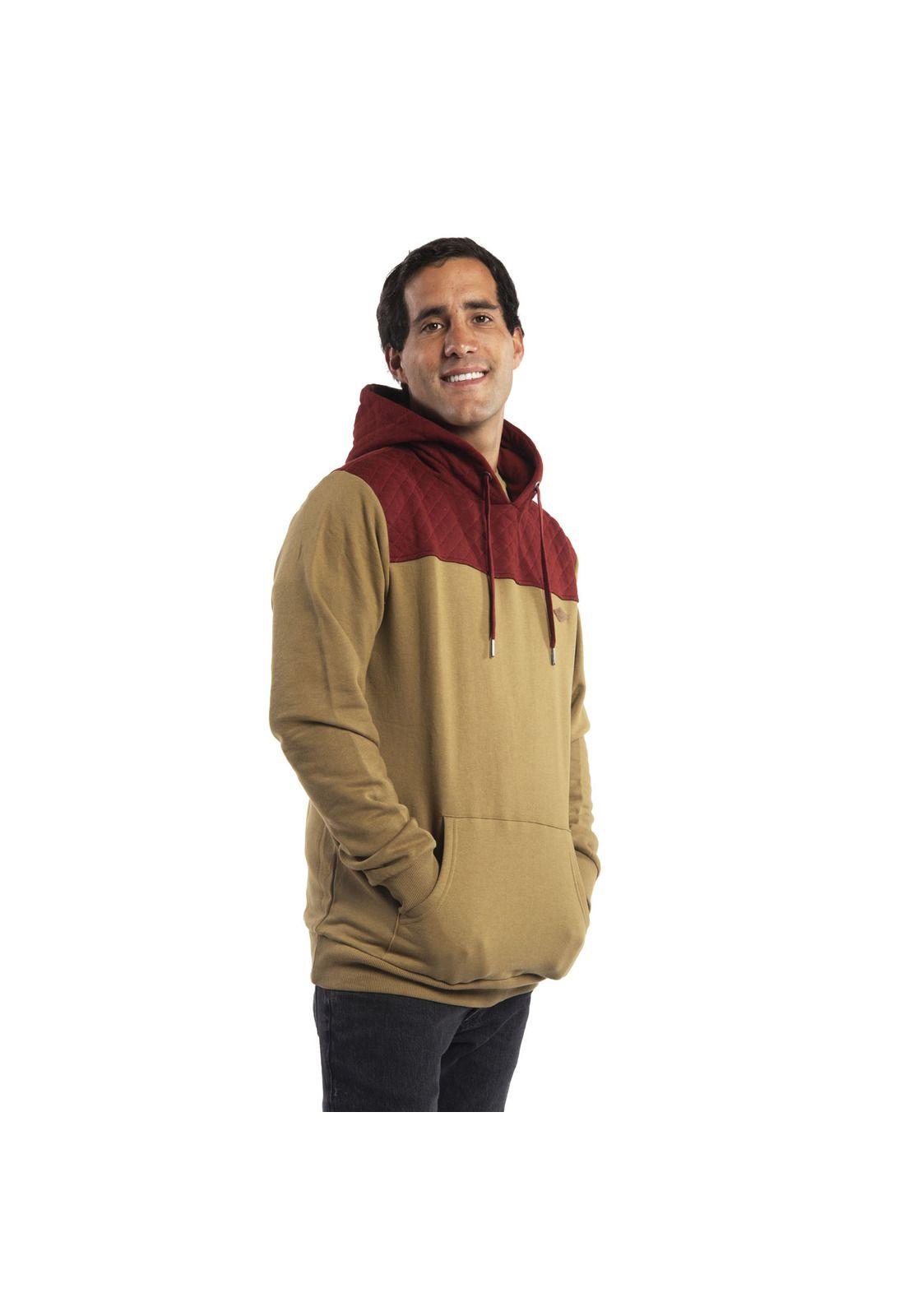 Polerón Hombre Glaciar Hoodie Cafe-1