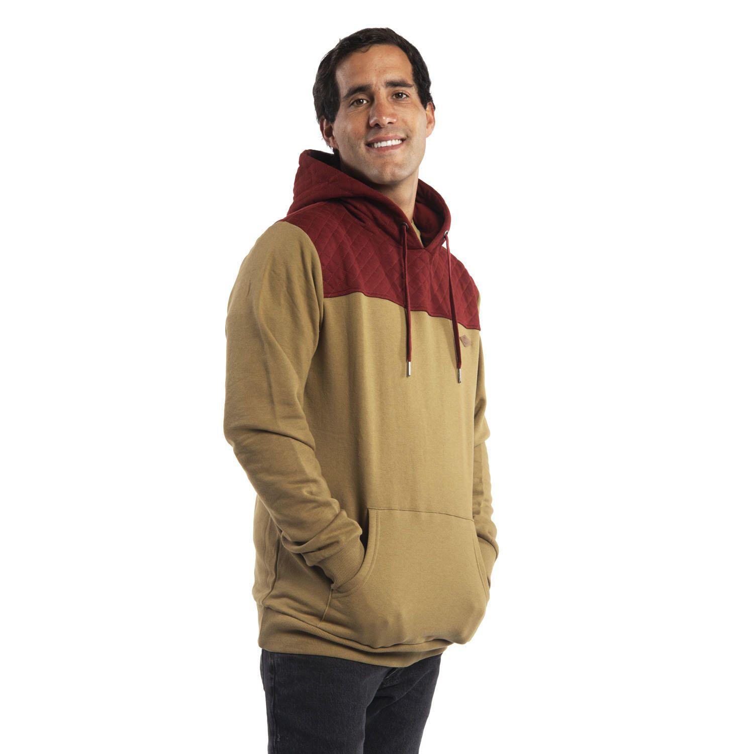 Polerón Hombre Glaciar Hoodie Cafe-1